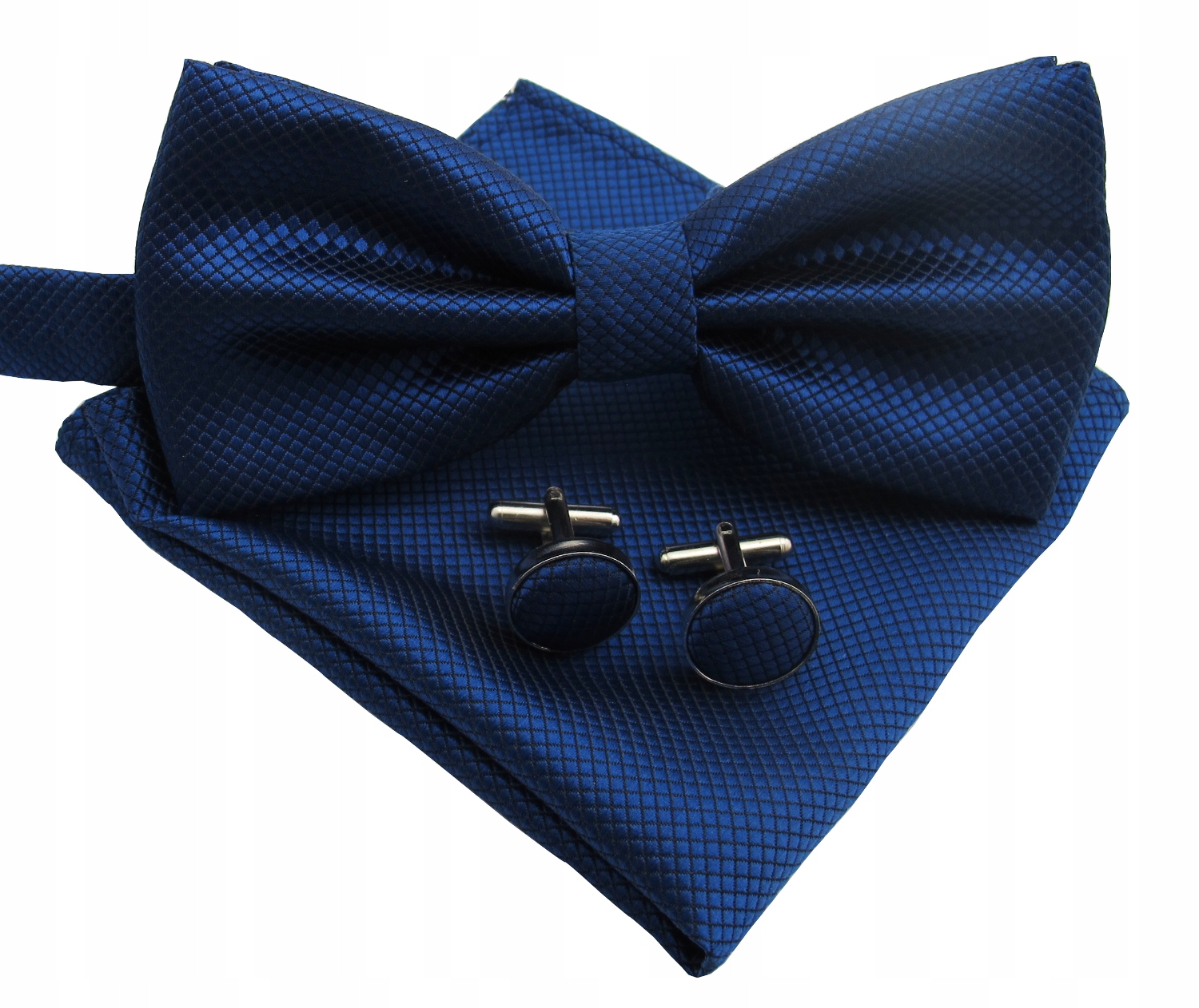 

Mucha Spinki Poszetka Granat muszka.