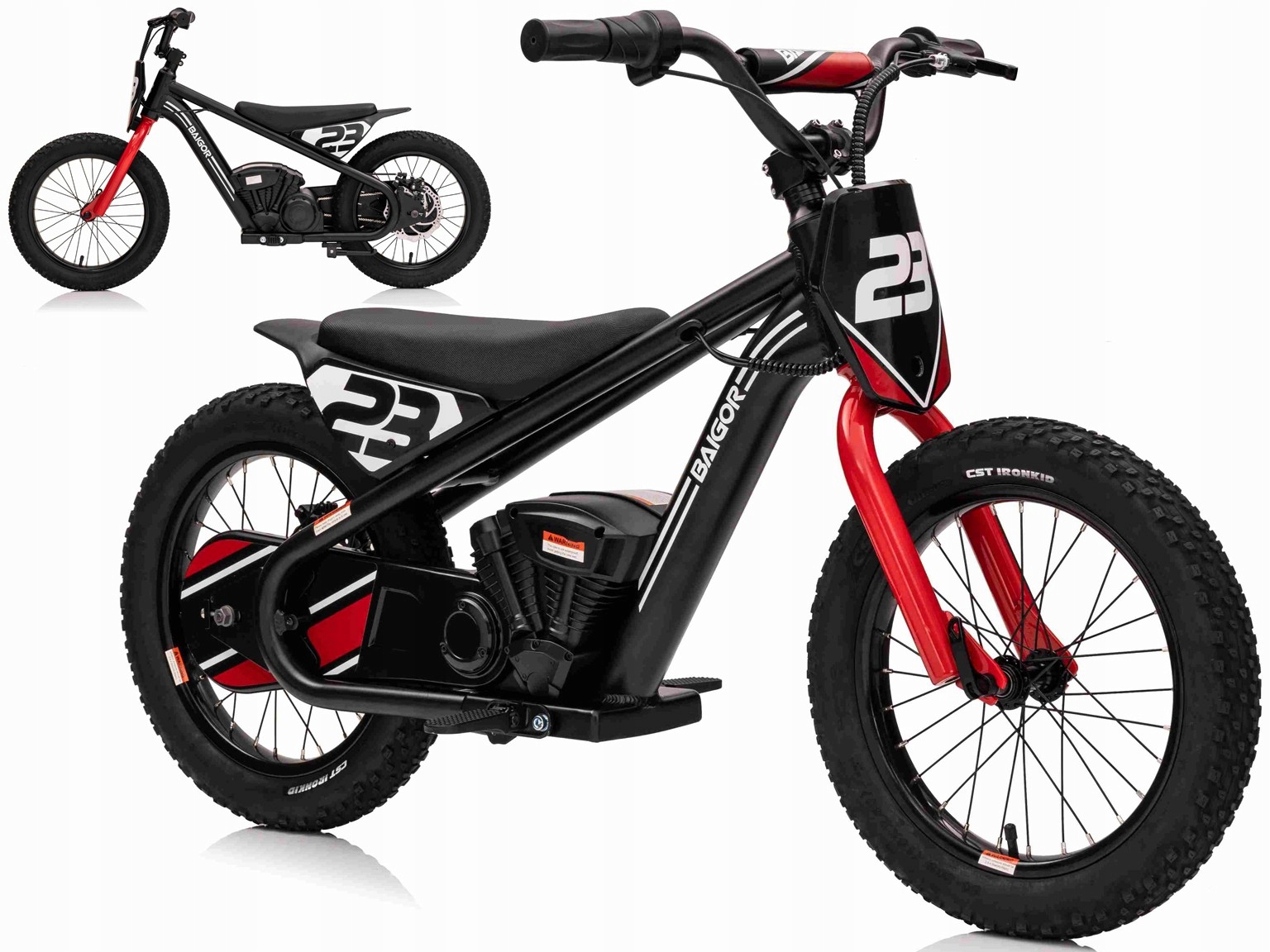 Motorek motor na akumulator dla dzieci Baigor pojazd elektryczny 25 km/h