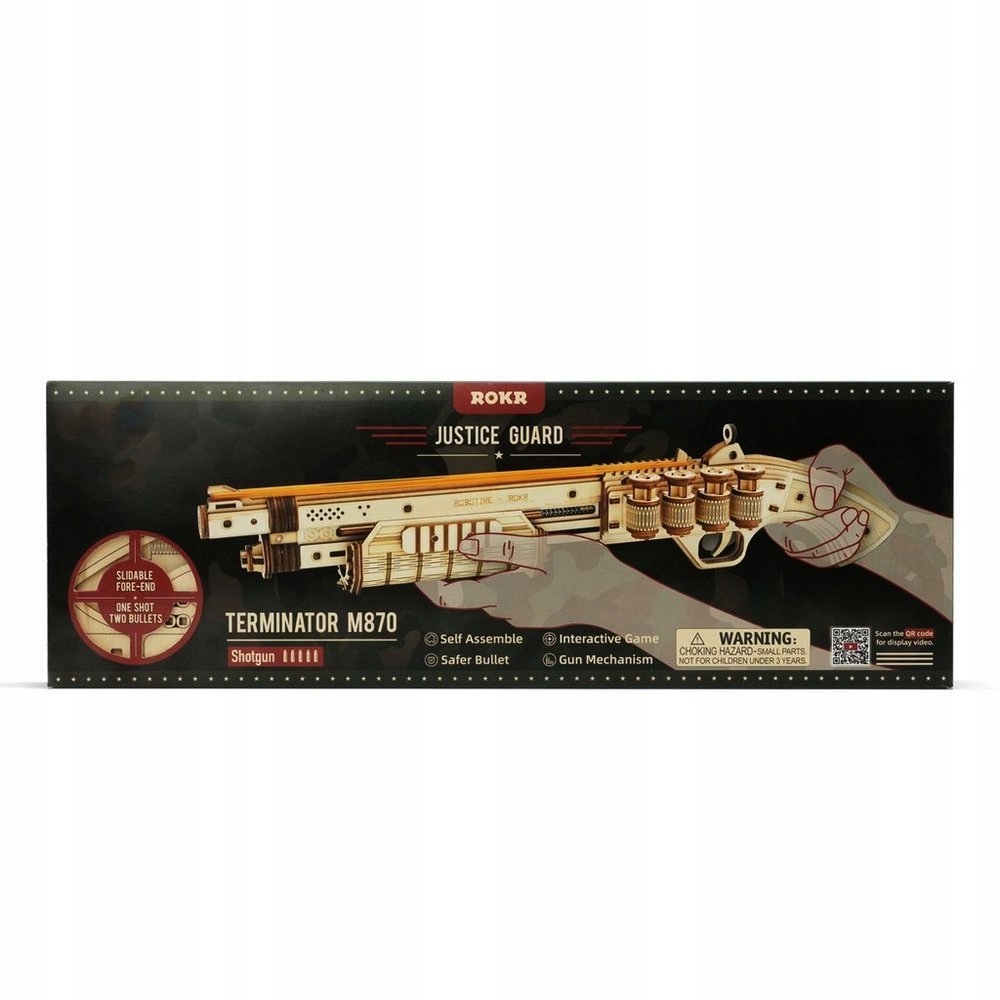 PISTOLET SHOTGUN ROBOTIME PUZLE 3D DREWNO KREATYWN Kod producenta LQ501
