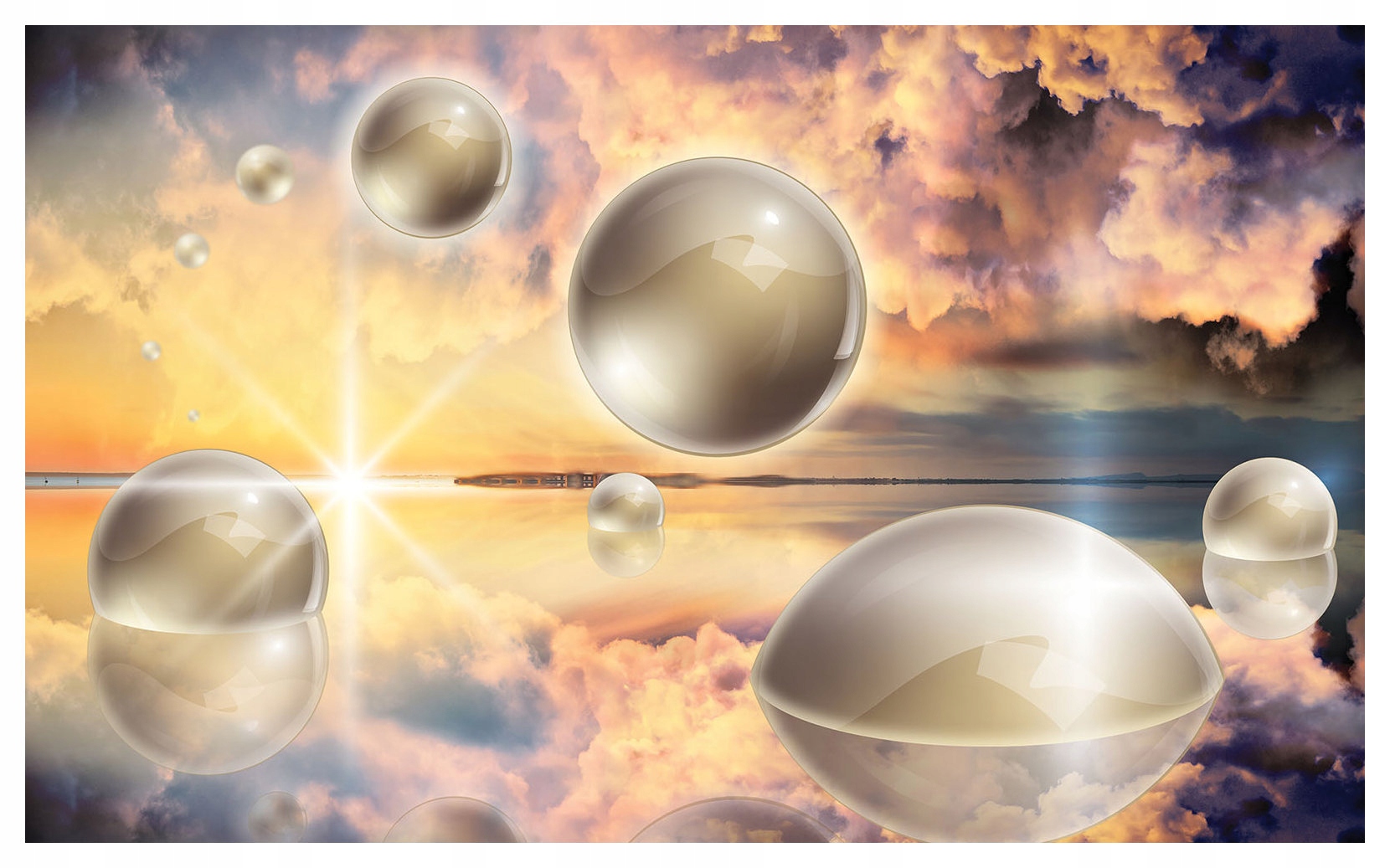 Fototapeta Perlová harmonie nebes Abstrakt slunce vinylová 254x184 lepidlo