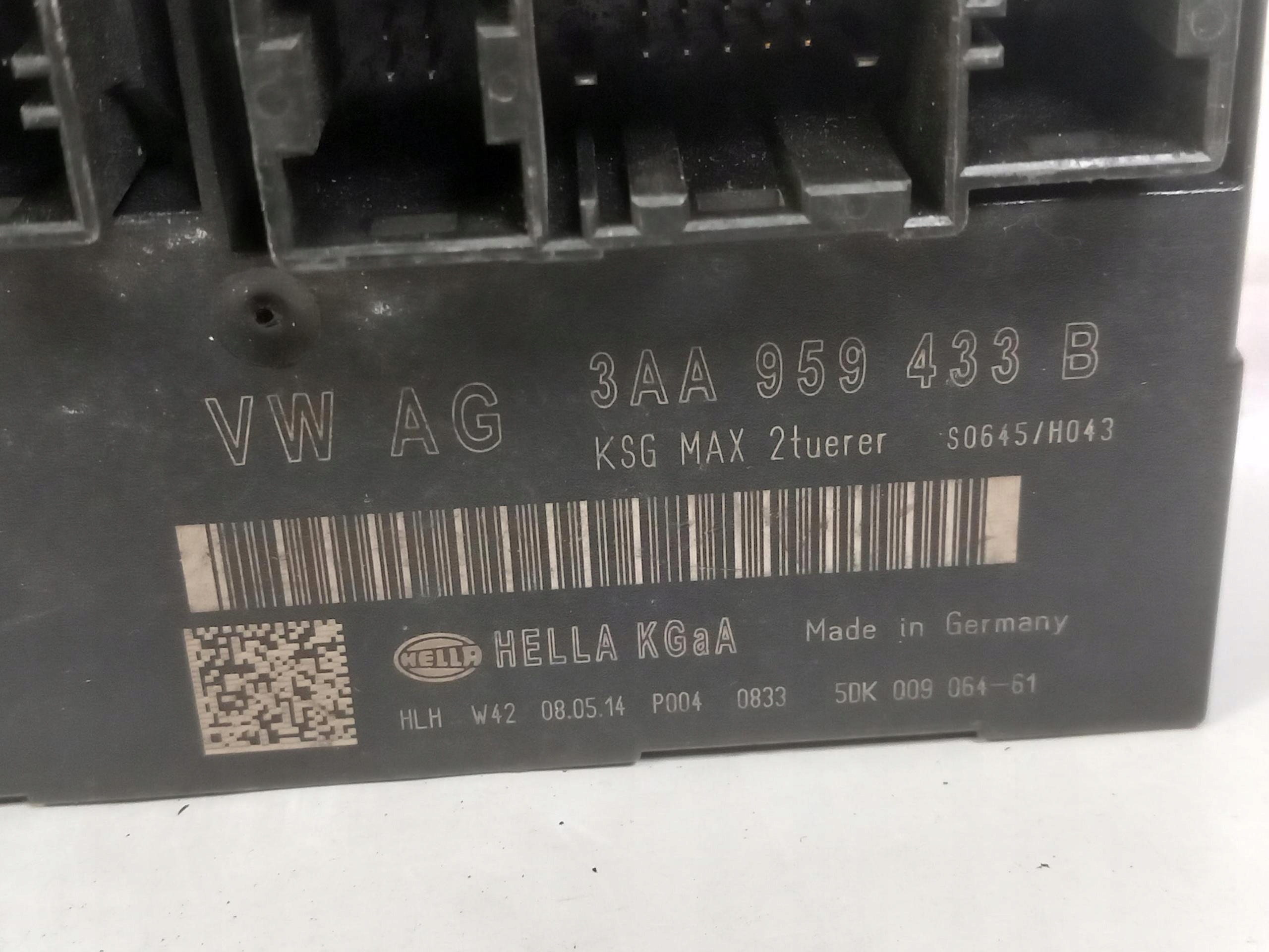 control unit comfort control unit VOLKSWAGEN PASSAT CC 3AA959433B 10-15