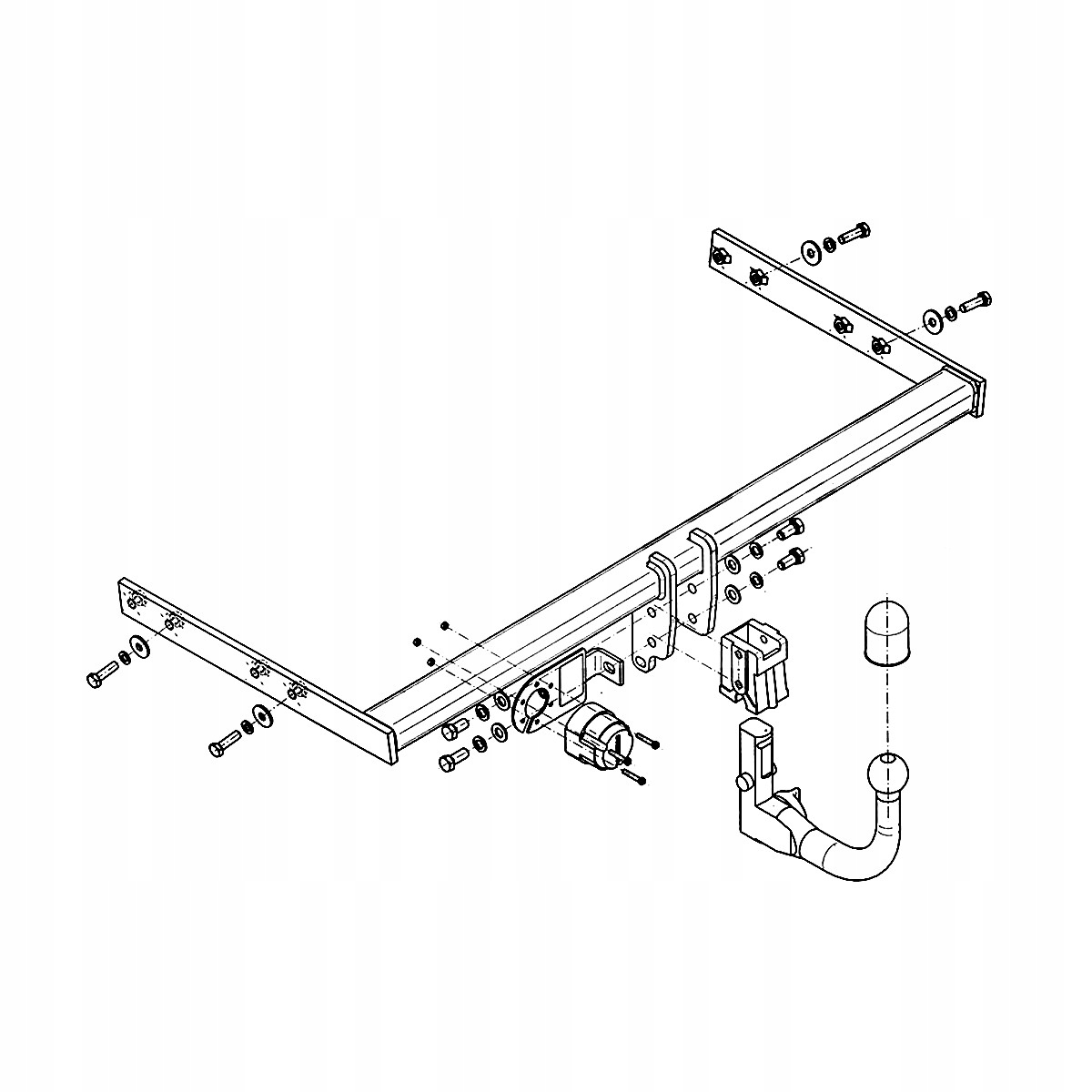 Hak holowniczy Wypinany do Audi A3 8P HTB 08-12 MODUŁ WIĄZKA 13 PIN GRATIS Producent Steinhof