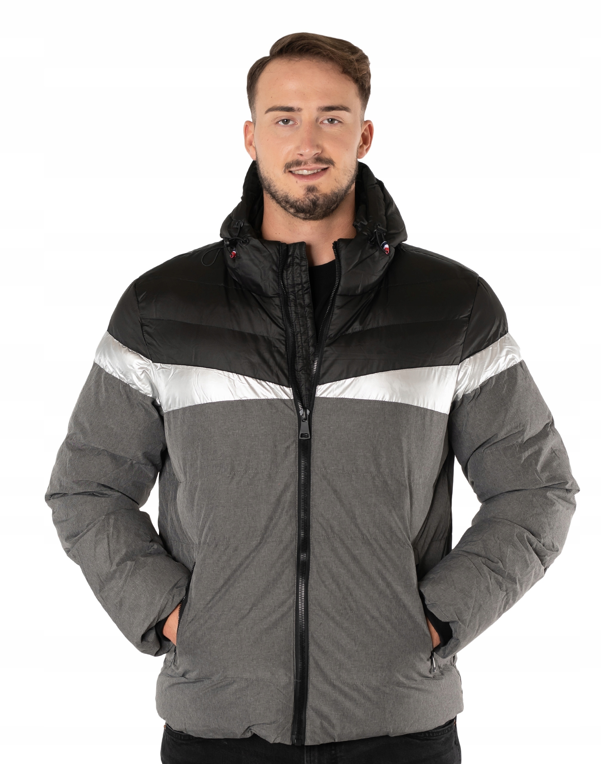 Teplá pánská zimní zateplená bunda 36007-1 velikost M