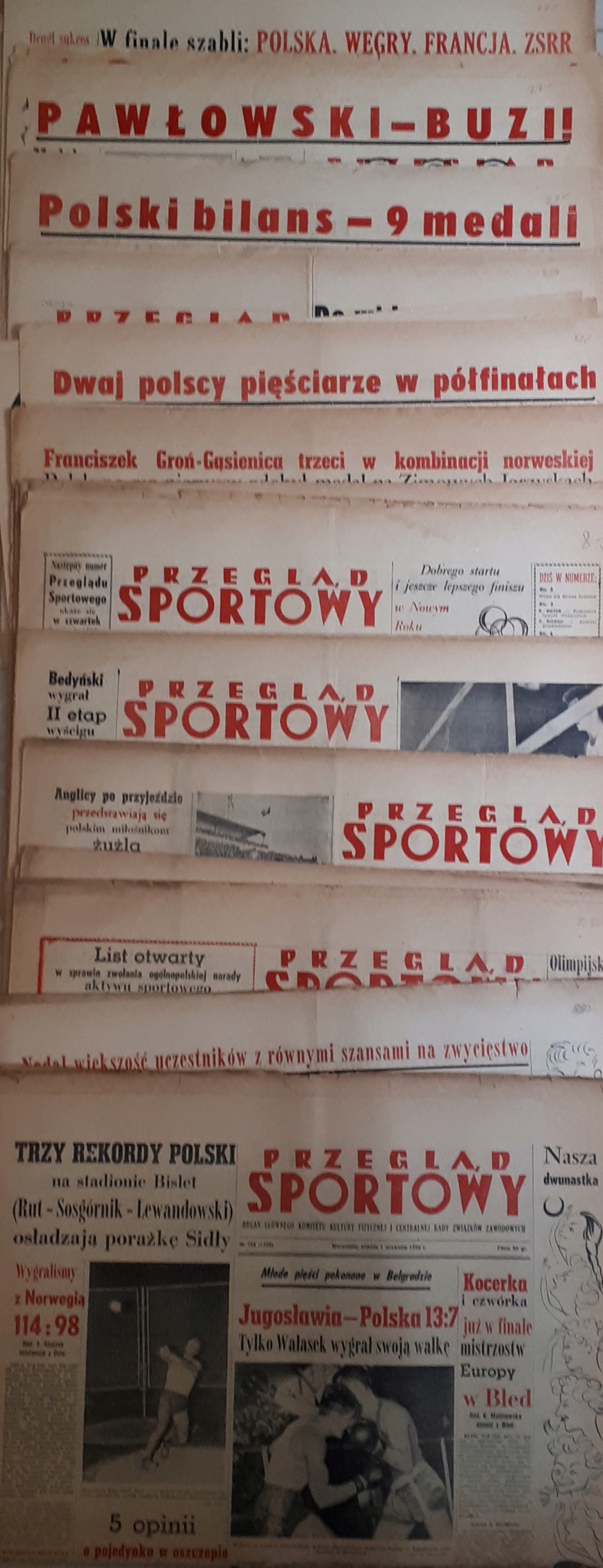 PRZEGLĄD SPORTOWY ROK 1956 41 SZT.