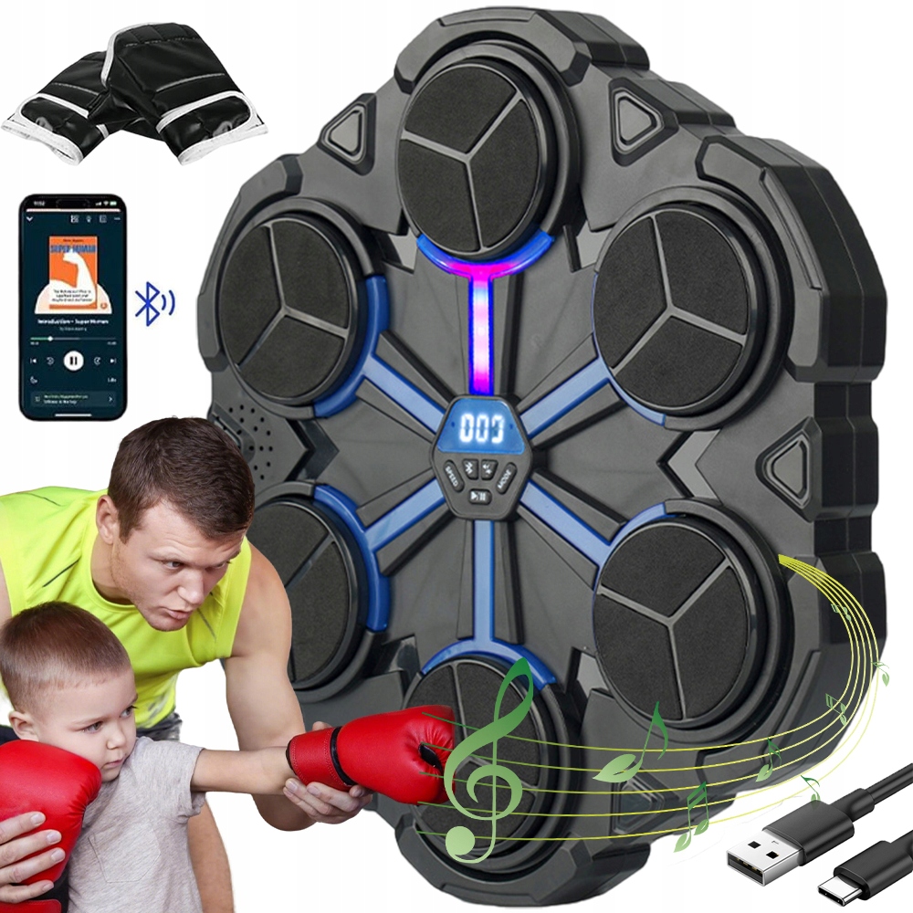 Hudební Boxovací Stroj V Tréninkové Boxovací Stěně S Hudbou Pro Děti