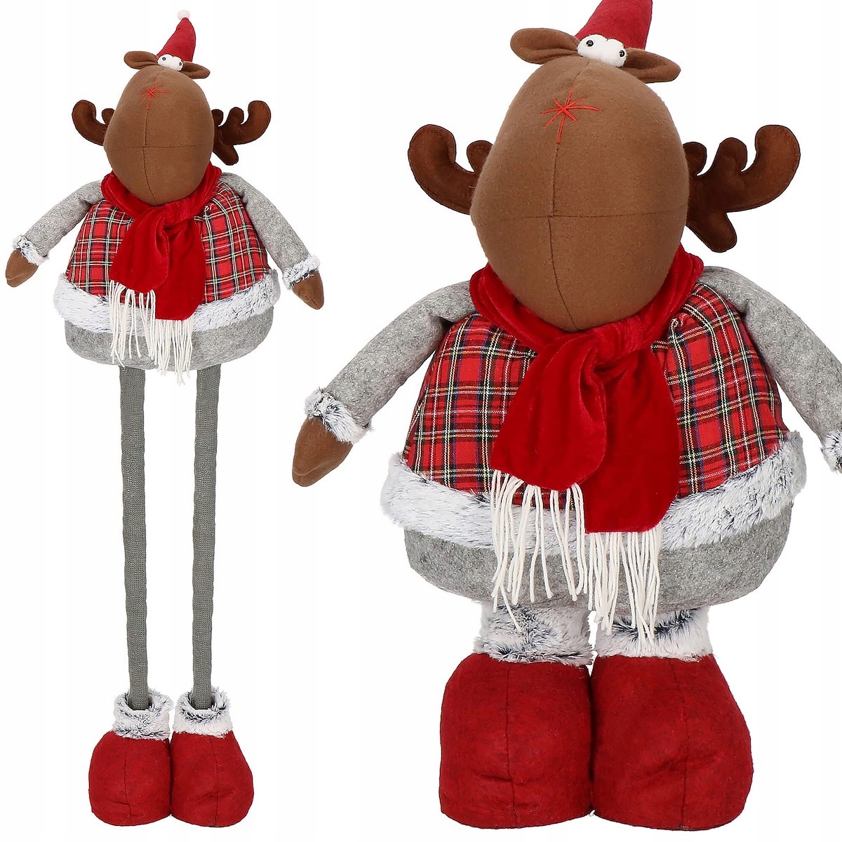 RENIFER ŚWIĄTECZNY TELESKOPOWY POD CHOINKĘ OZDOBA XXL DEKORACJA ŚWIĄTECZNA Stan opakowania oryginalne