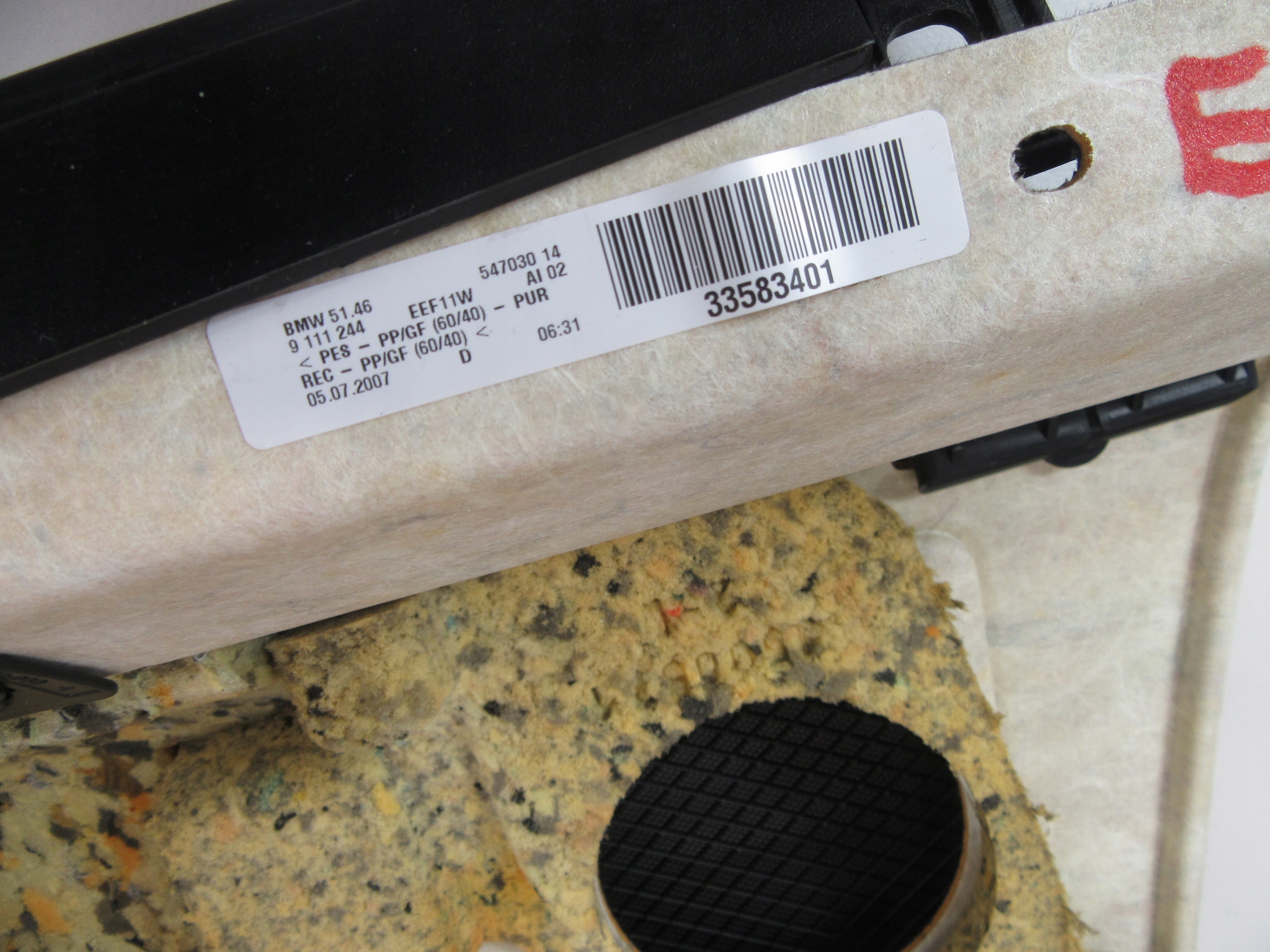 cover boot plato BMW e90 sedan