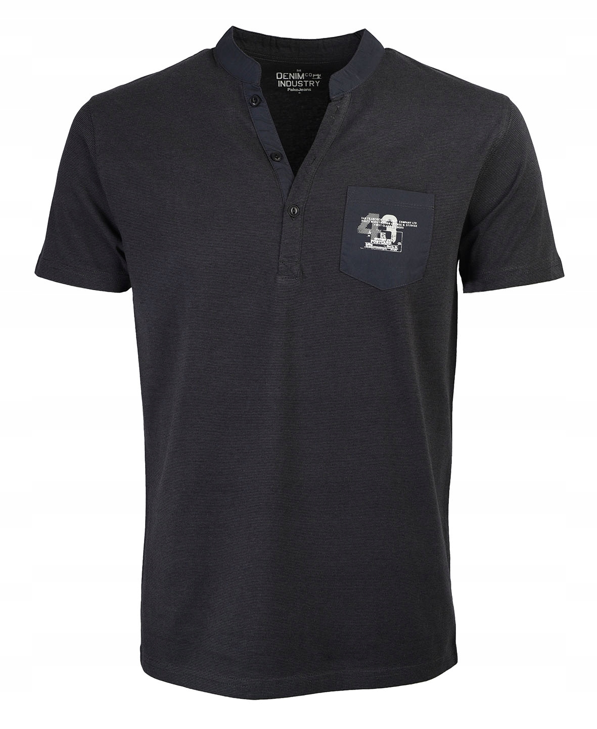 

T-shirt męski koszulka w serek Verde grafit L