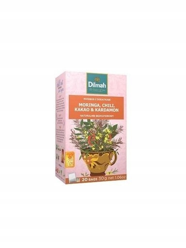 Levně Dilmah Moringa, Chili, Kakao & Kardamon čaj 20 sáčků