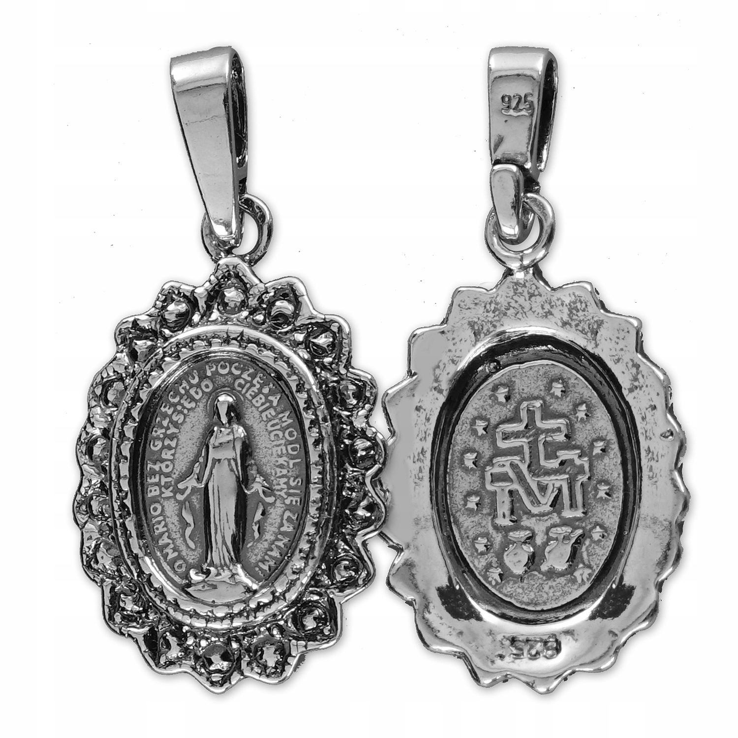 Medalik Matka Boska Niepokalana - srebro pr. 925