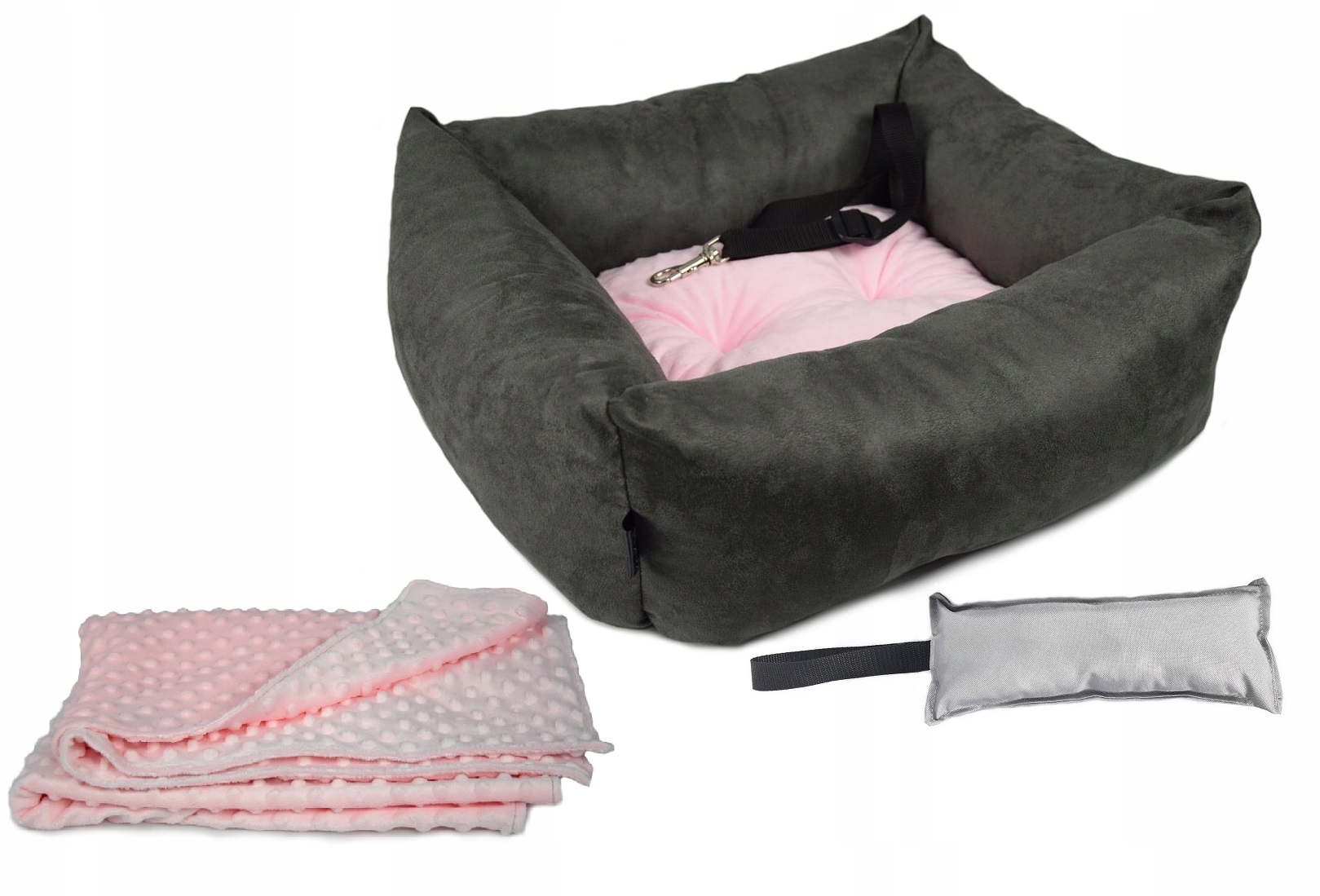 

Fotelik Samochodowy Dla Psa Premium Minky +kocyk