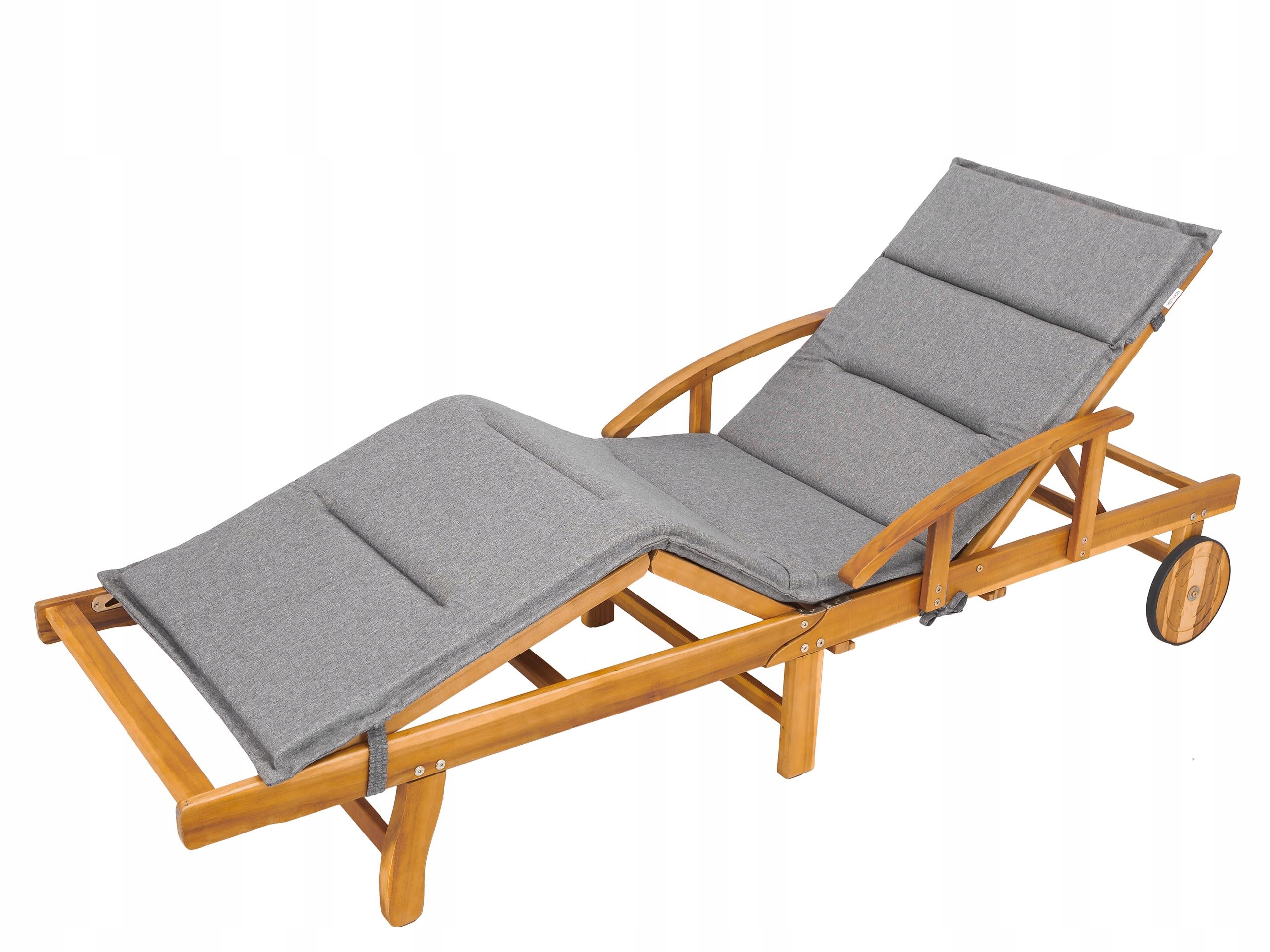 Poduška na záhradné alebo plážové ležadlo 185x56x4 cm Grafitová