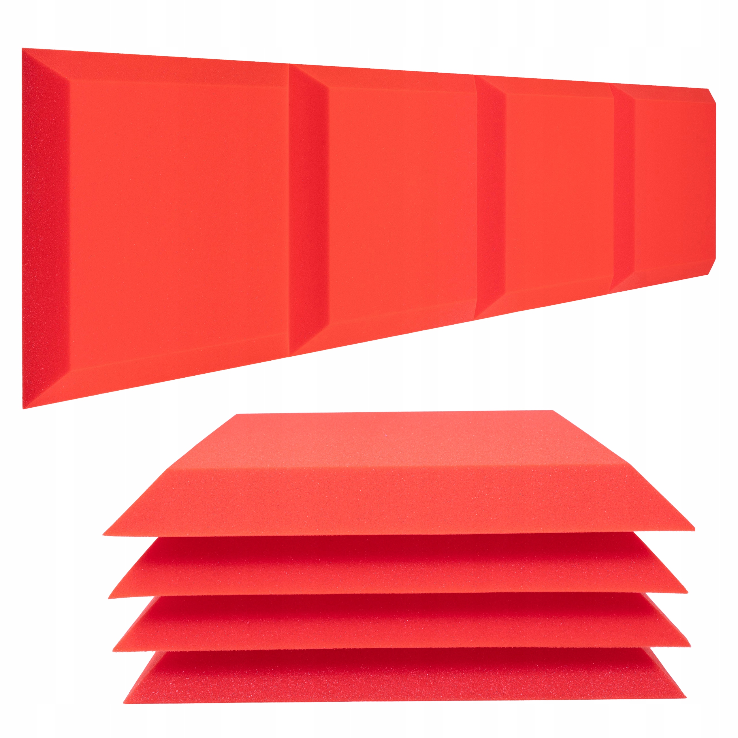 Tlumící podložka na stěnový panel s trapézem pohlcujícím zvukové vlny 1 m x 1 m