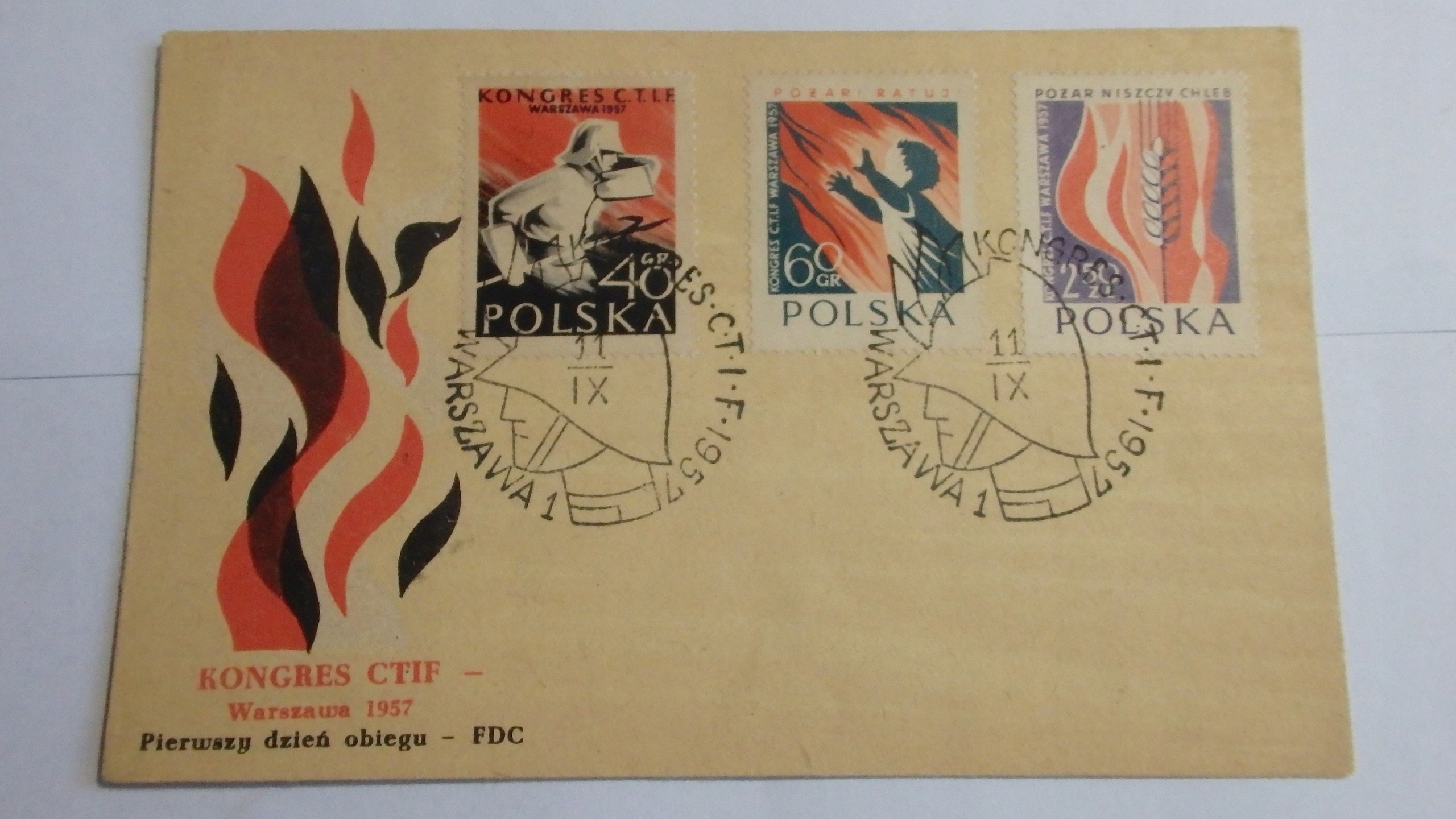 FDC Fi 881-883, kas. 1957r. B9071
