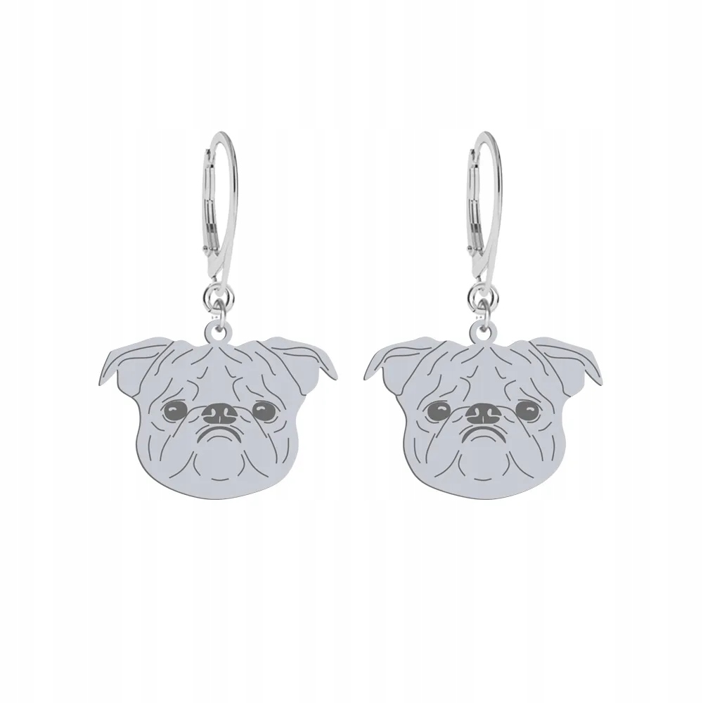 Stříbrné Náušnice s Gryfonem Brabantským 925 Dárek Dedikace Gravírování Bonus