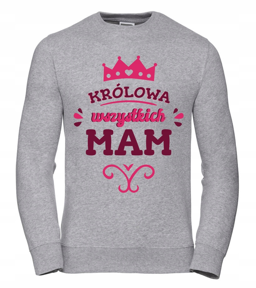 Dámská Mikina Queen of All Moms, velikost XL, šedá