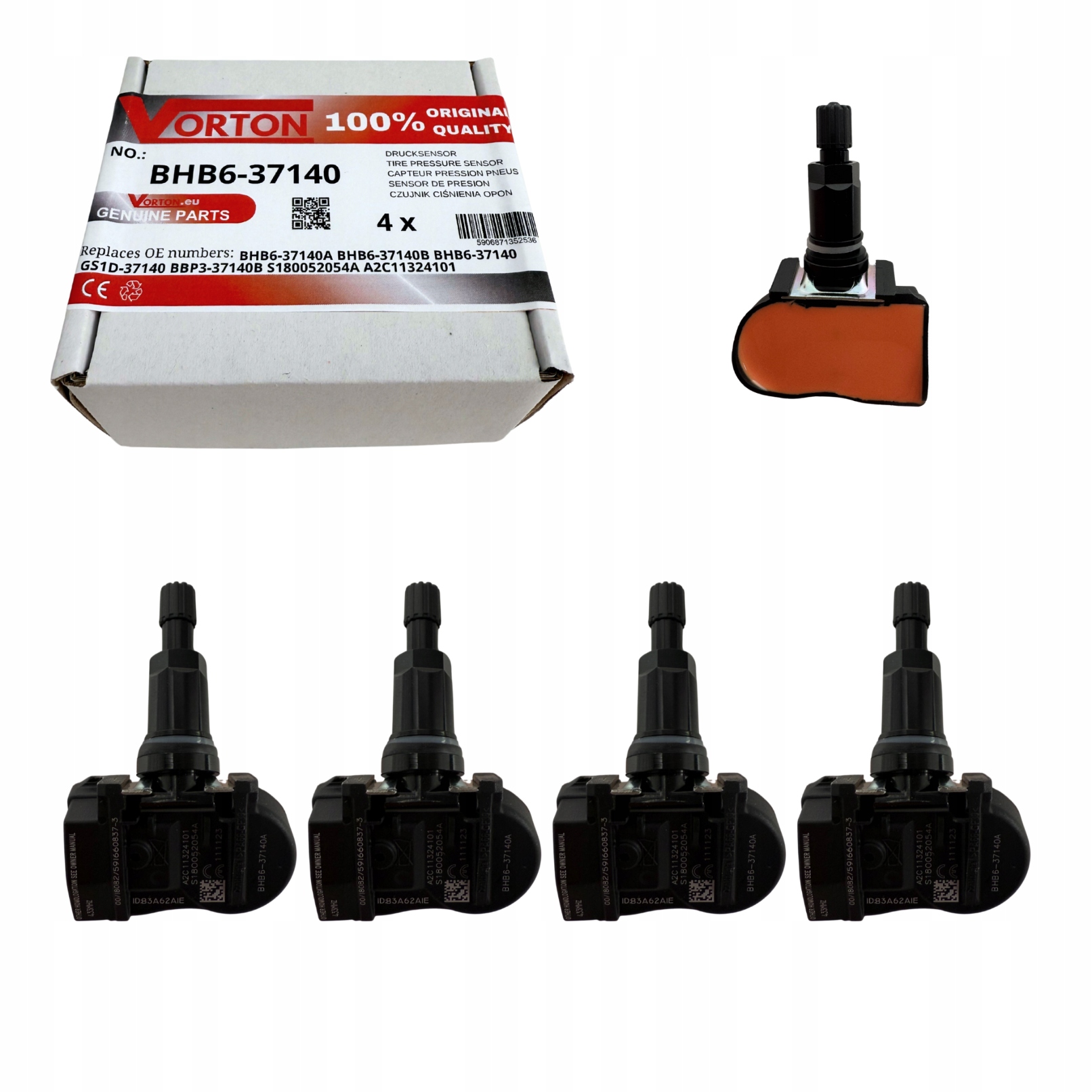 4x Senzory Tlaku Vzduchu Pre Pneumatiky Tpms Mazda 5 CX5 MK2 CX7 CX9 MX5