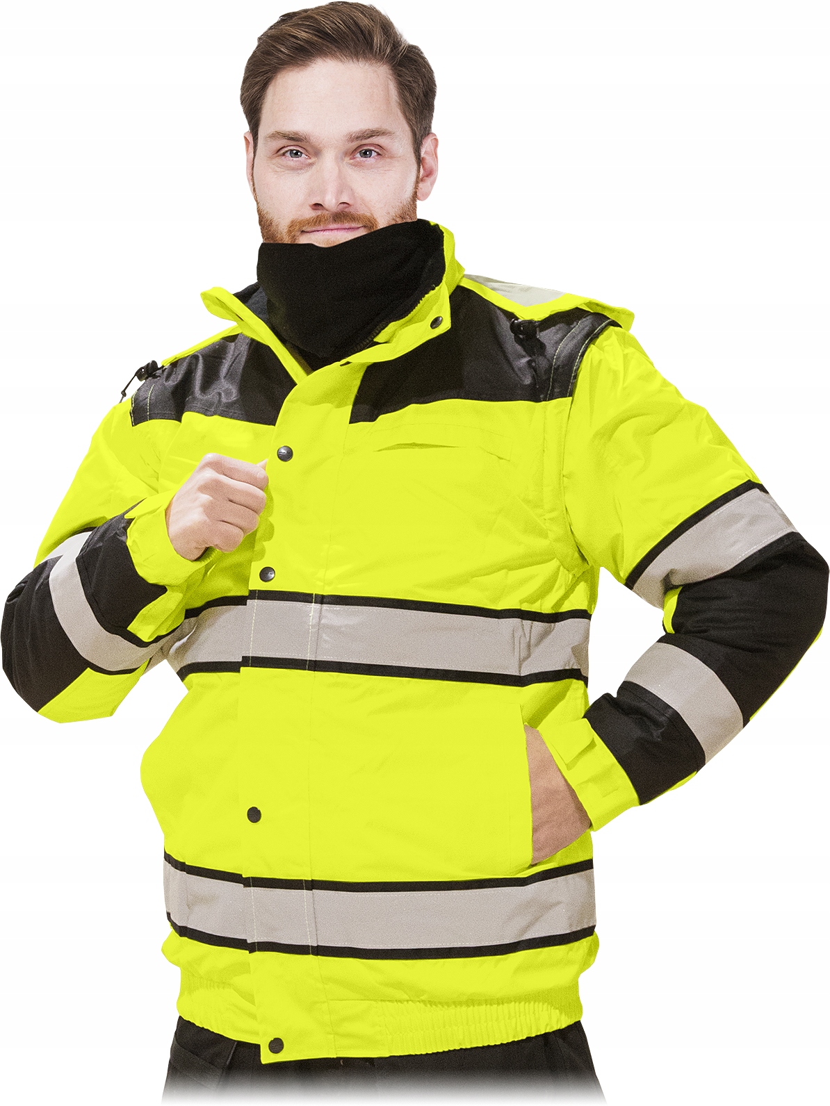 2V1 Zateplená Zimní Výstražná Vesta Milling M