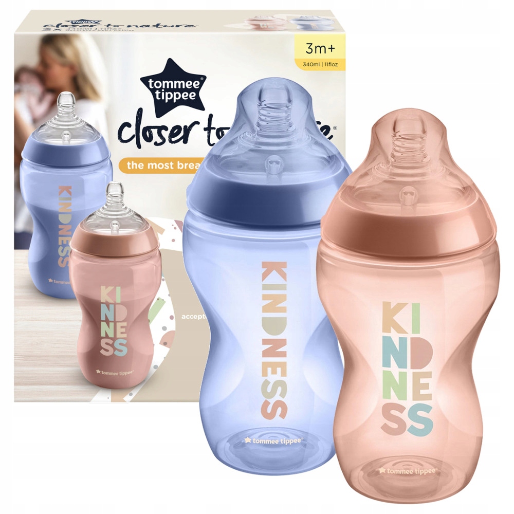 TOMMEE TIPPEE BUTELKA ANTYKOLKOWA 3m+ 2x 340ml