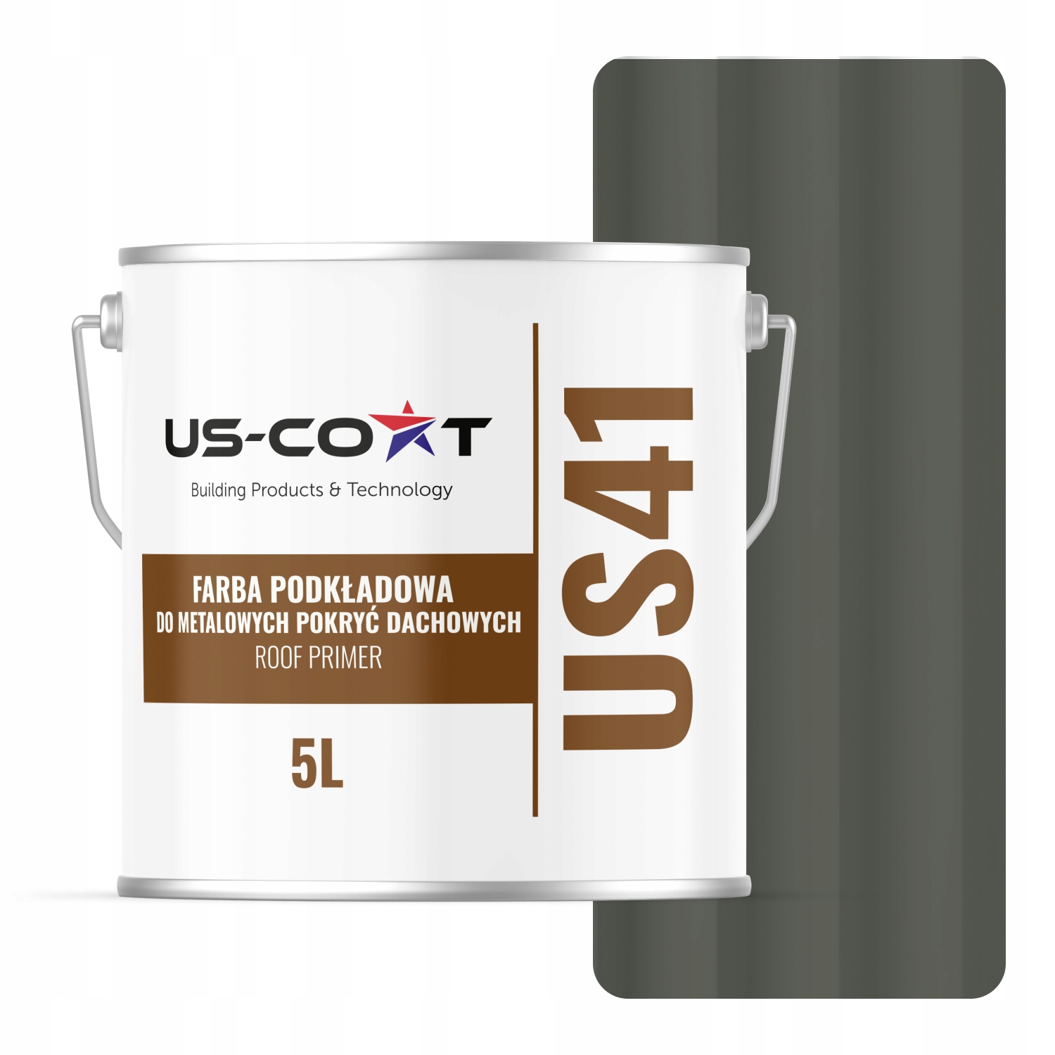 Základná Farba Na Kovové Strechy Šedo Zelená RAL7009 5L Matná