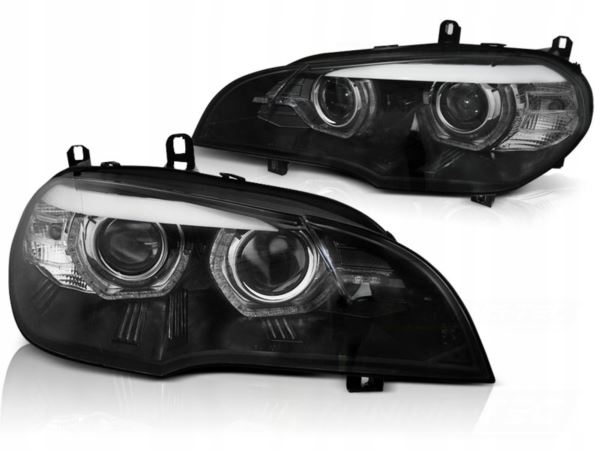 LAMPY BMW X5 E70 07-10 AE DRL LED BLACK AFS HID