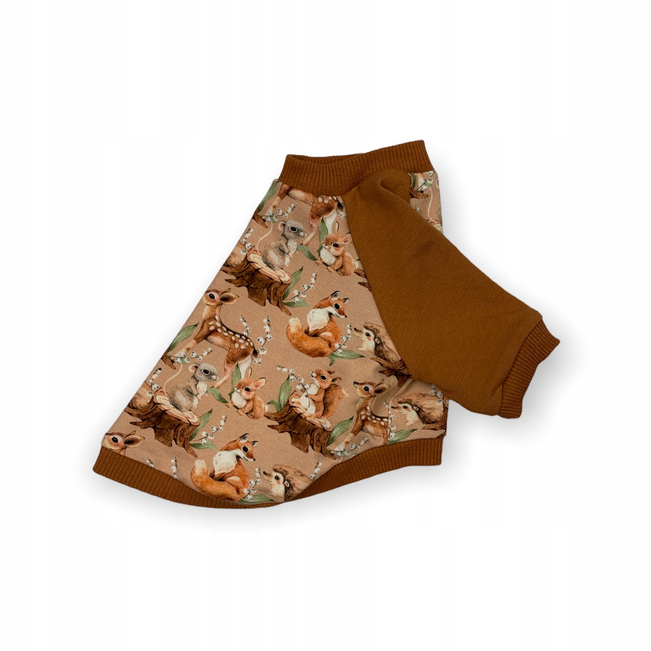 Mikina pro psa s raglánovým rukávem Lesní zvířátka velikost XXL