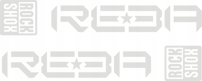 REBA ROCK SHOX naklejki amortyzator widelec 135-3C Kolor dominujący biały