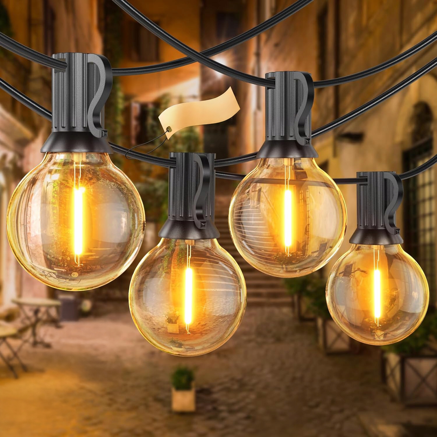 Girlanda Ogrodowa Świetlna 15M 25X Żarówka LED E12 Pilot Ściemniana Łańcuch