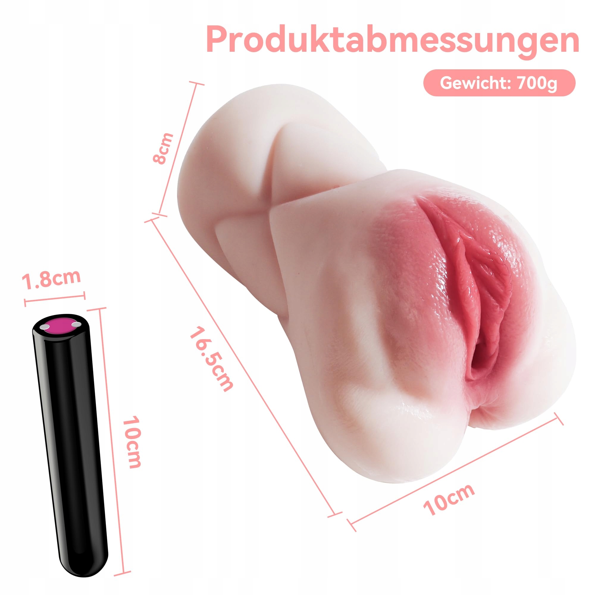 Elektryczny Masturbator 10 Trybów Wibracji 3D Vagina Dla Mężczyzn Wersja 1 — miniatura 2