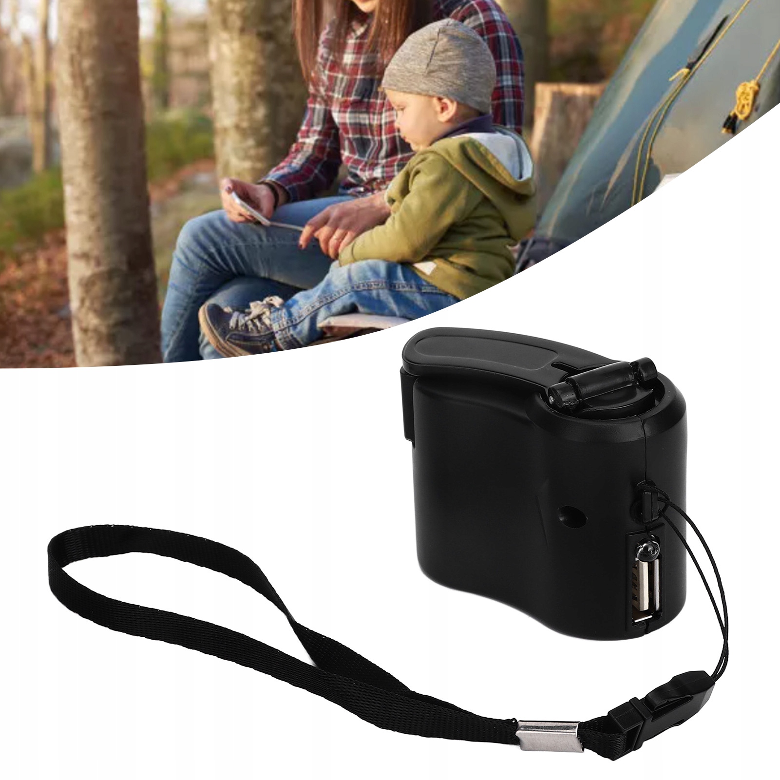 ŁADOWARKA AWARYJNA USB KORBA RĘCZNA POWER DYNAMO Stan opakowania oryginalne