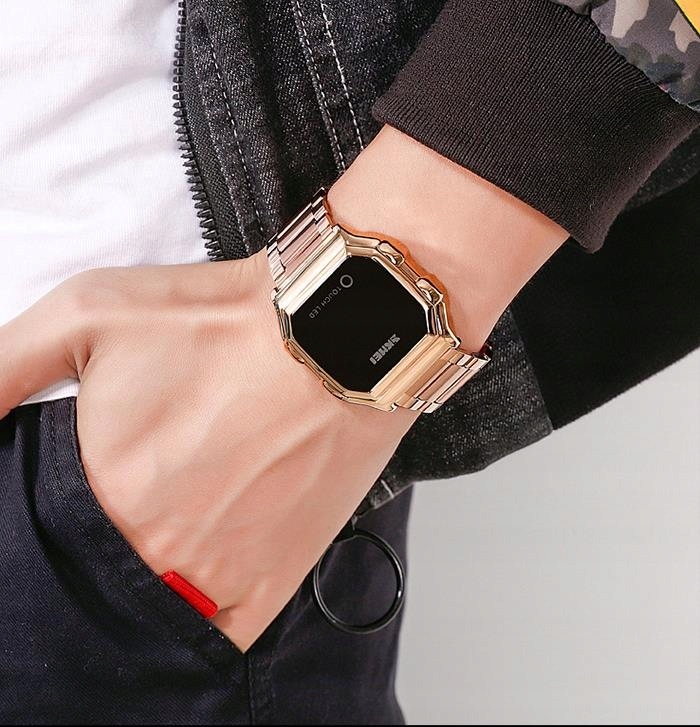 Zegarek męski SKMEI bransoleta dotykowy ekran LED Styl klasyczny