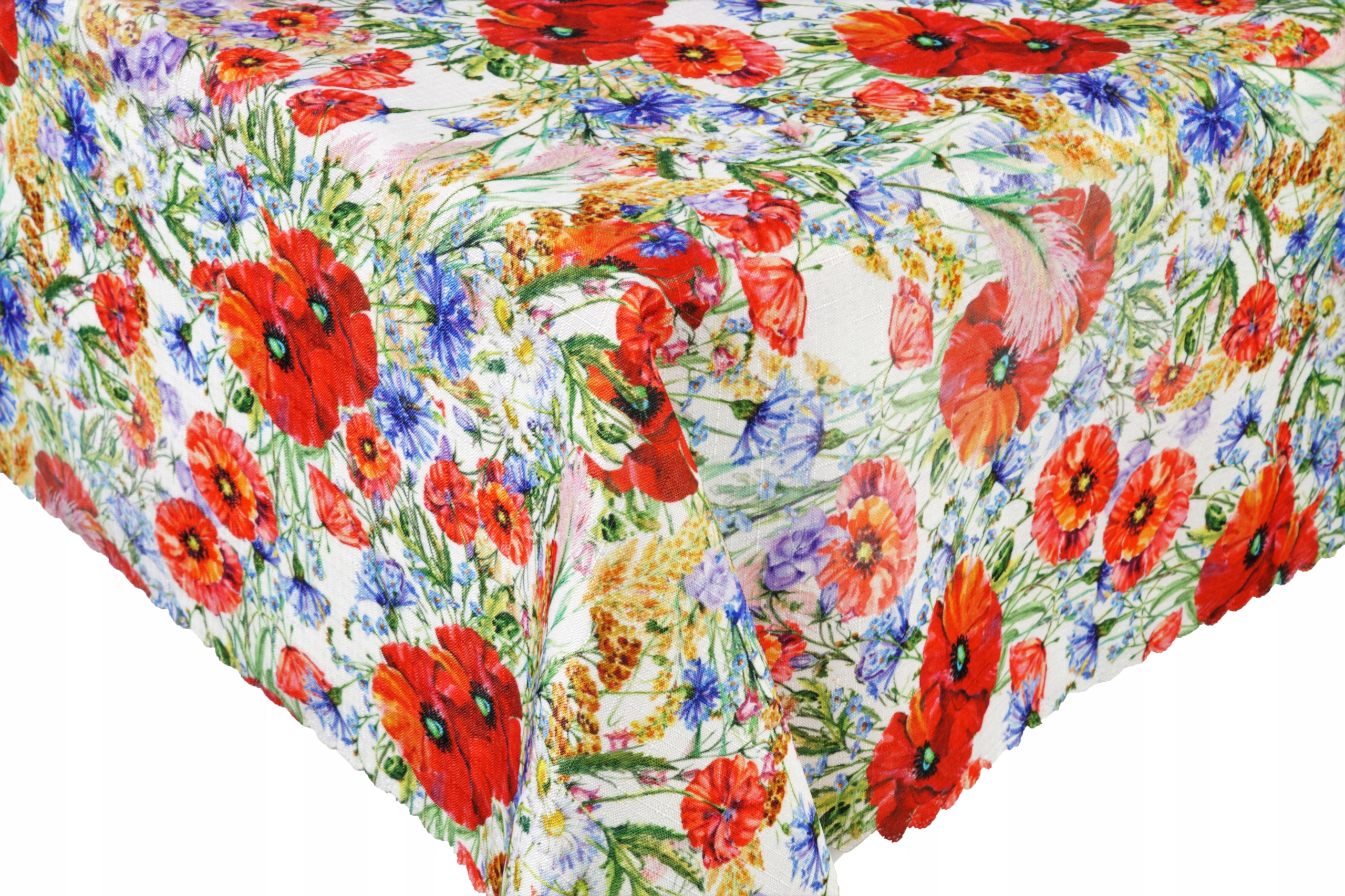 Kwiatowa łąka obrus plamoodporny w maki 120X160 Długość (cm) 160