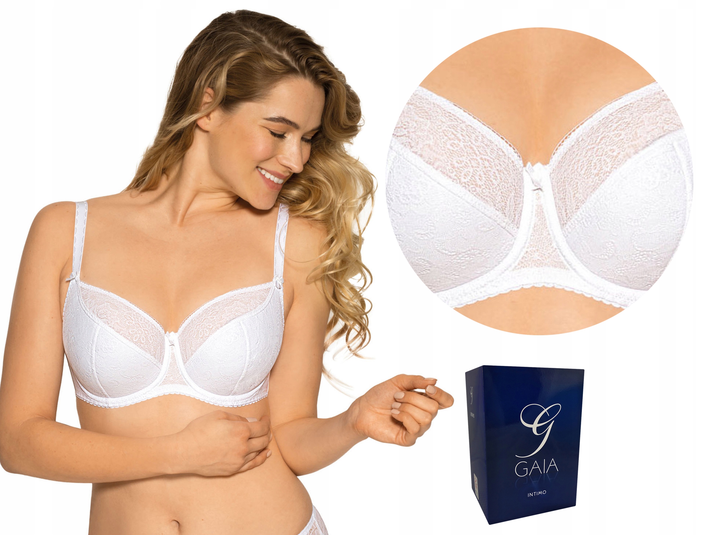 

Biustonosz semi soft , Gaia Sandy 594 Biały , 70E