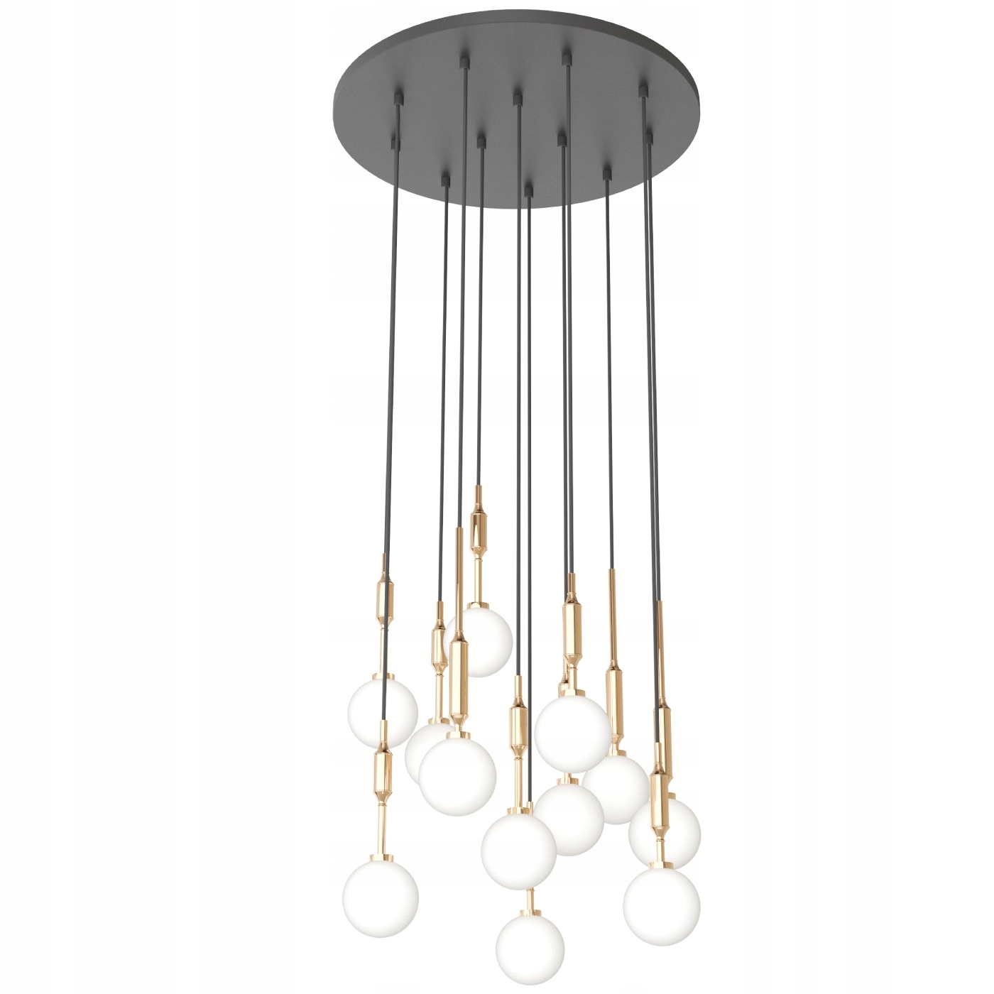 Horní osvětlení Ero XII Gold 60 kolotoč s kuličkami do pokoje pro hosty