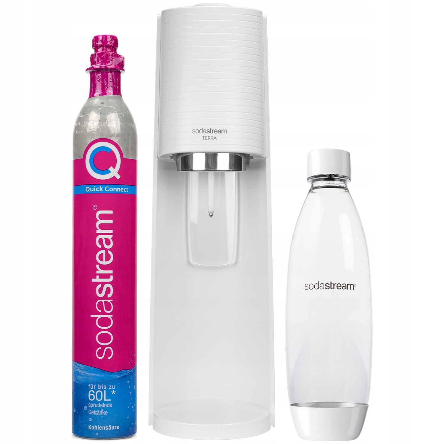 ZESTAW SATURATOR SODASTREAM TERRA WHITE Z JEDNĄ BUTELKĄ + SYROP PEPSI EAN (GTIN) 7290113764019