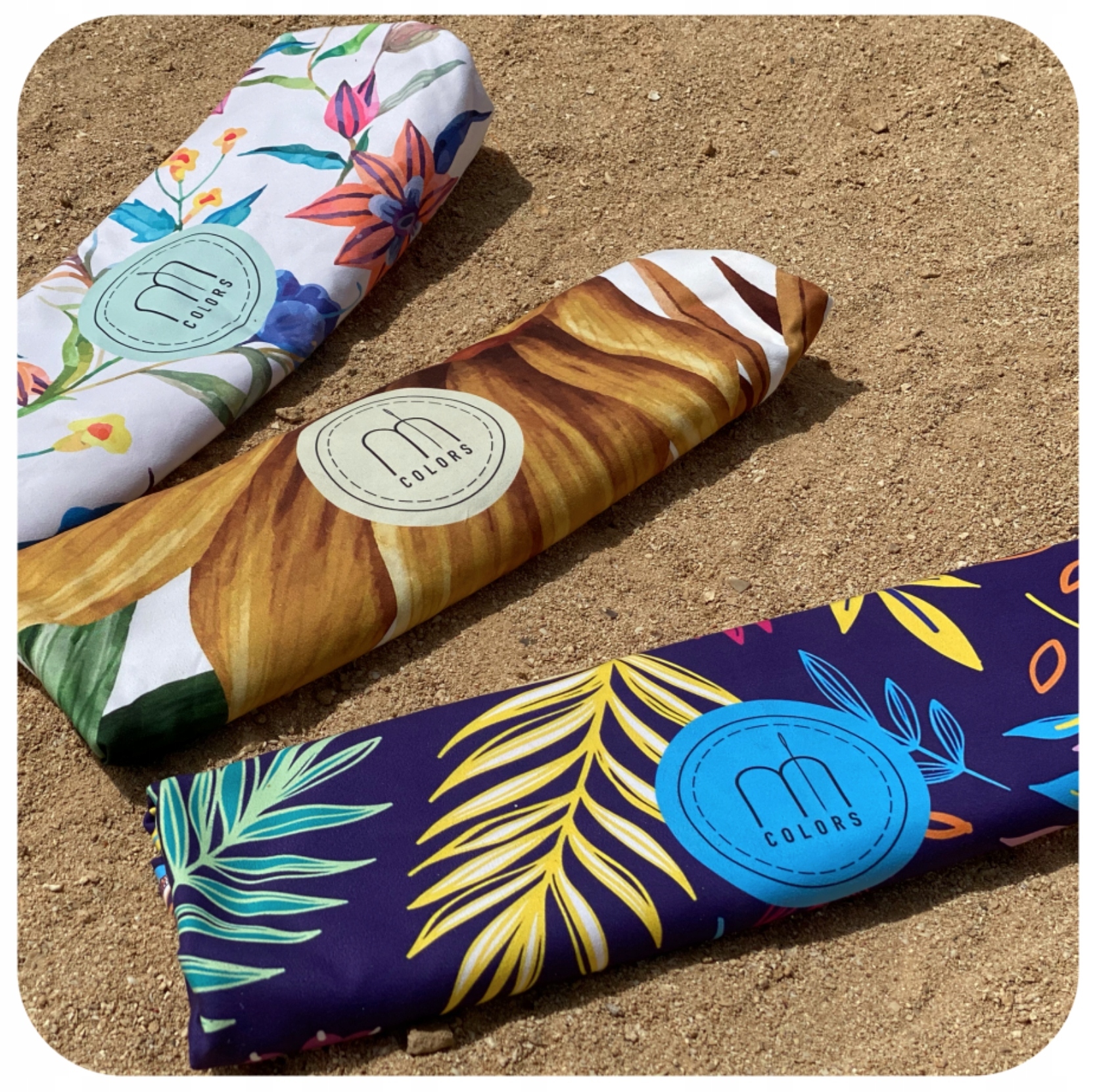 Ręcznik plażowy SZYBKOSCHNĄCY 150 x 100 cm Mikrofibra MIX WZORÓW Materiał dominujący mikrofibra