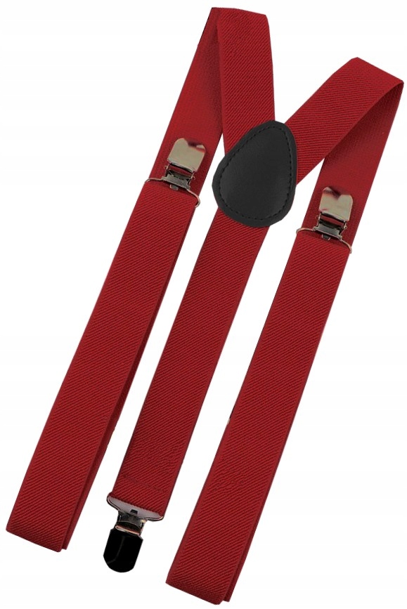 Szelki unisex Damskie Męskie mocne do spodni Emo czerwone dlugie solidne