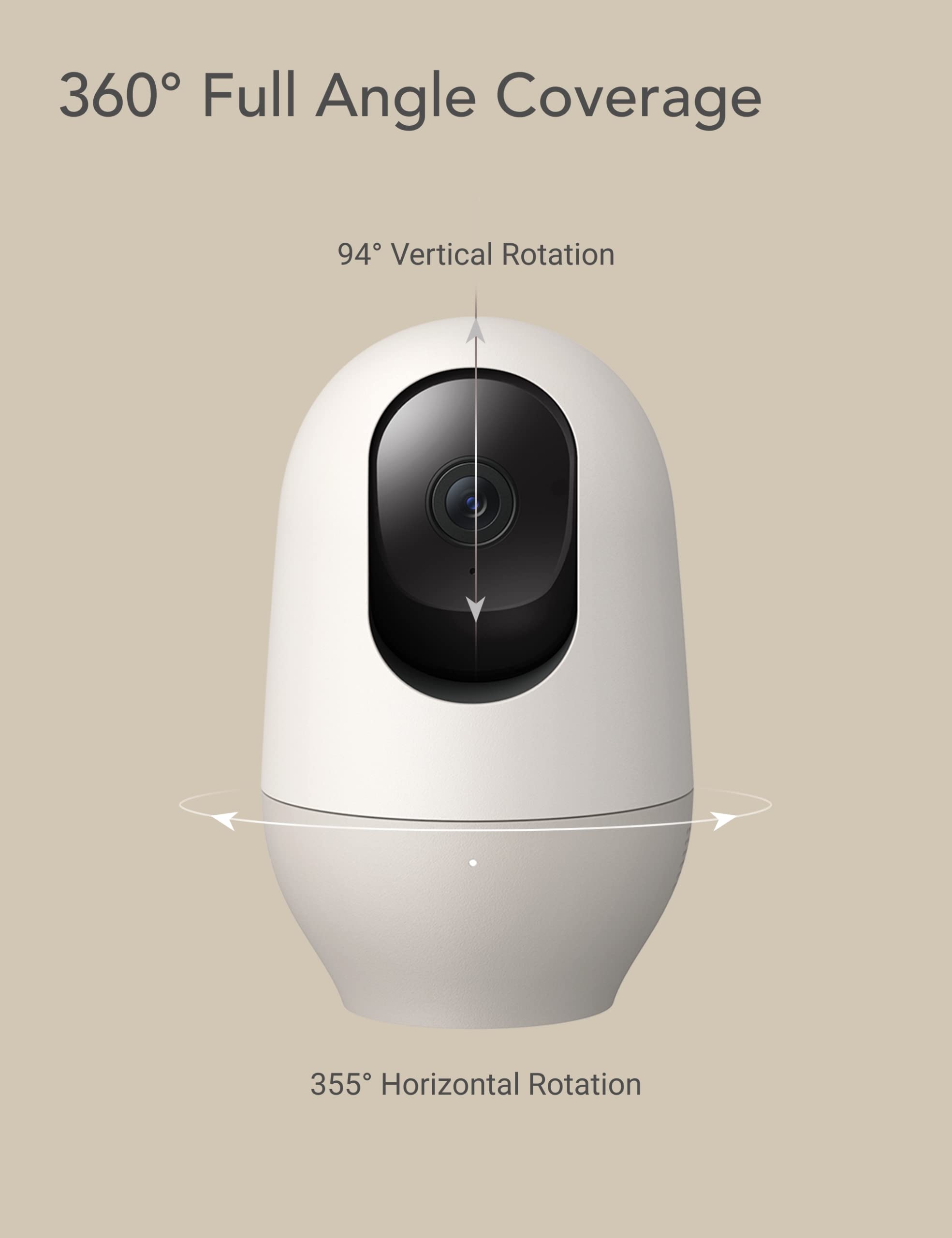 NOOIE Kamera 5G Dla Dzieci 2K WiFi 360 Stopni IR Nocna Z Alexa Audio — miniatura 2