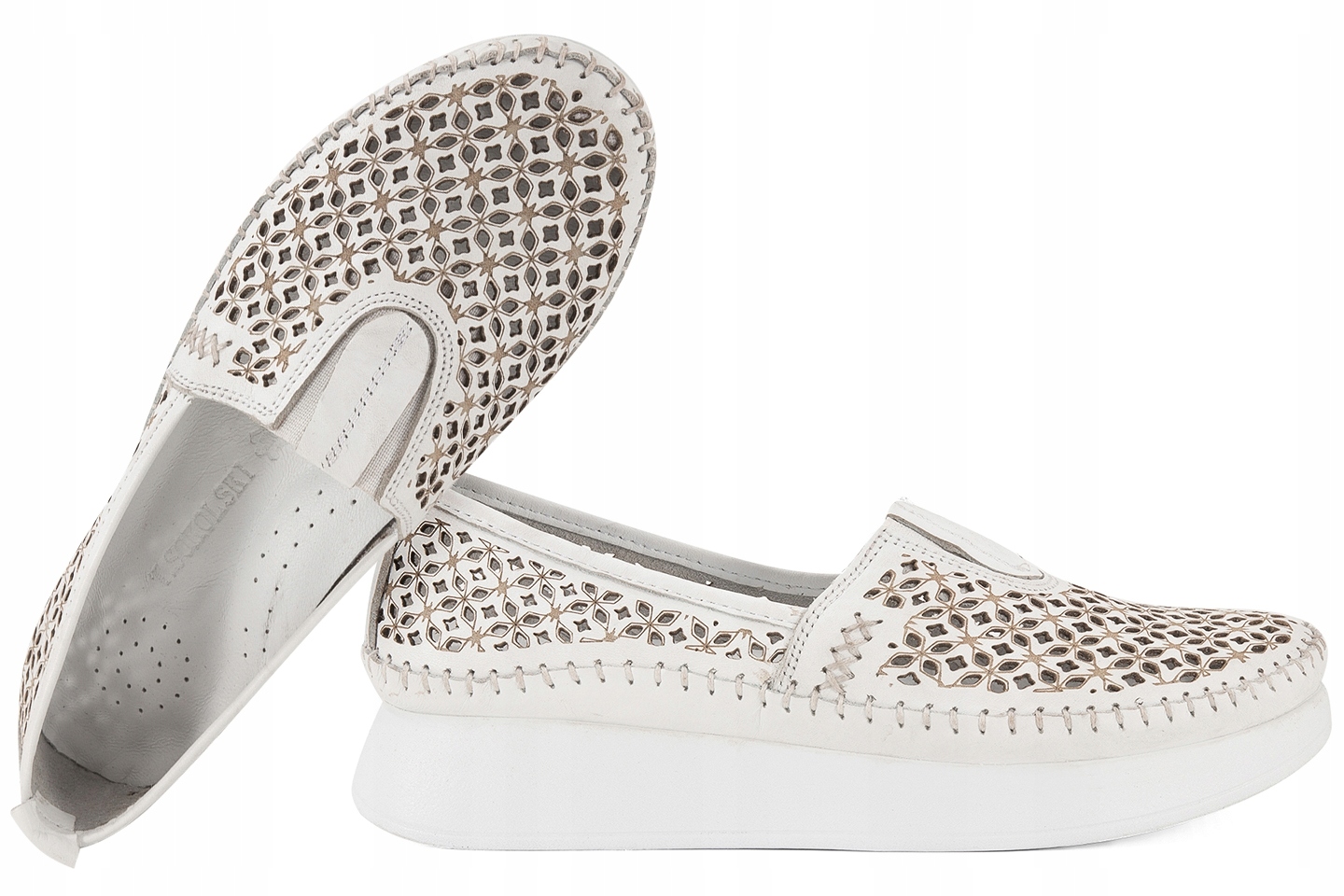 T.sokolski Ara 0712 Prolamované Mokasíny Kožené Polobotky S Vložkami Na Platformě