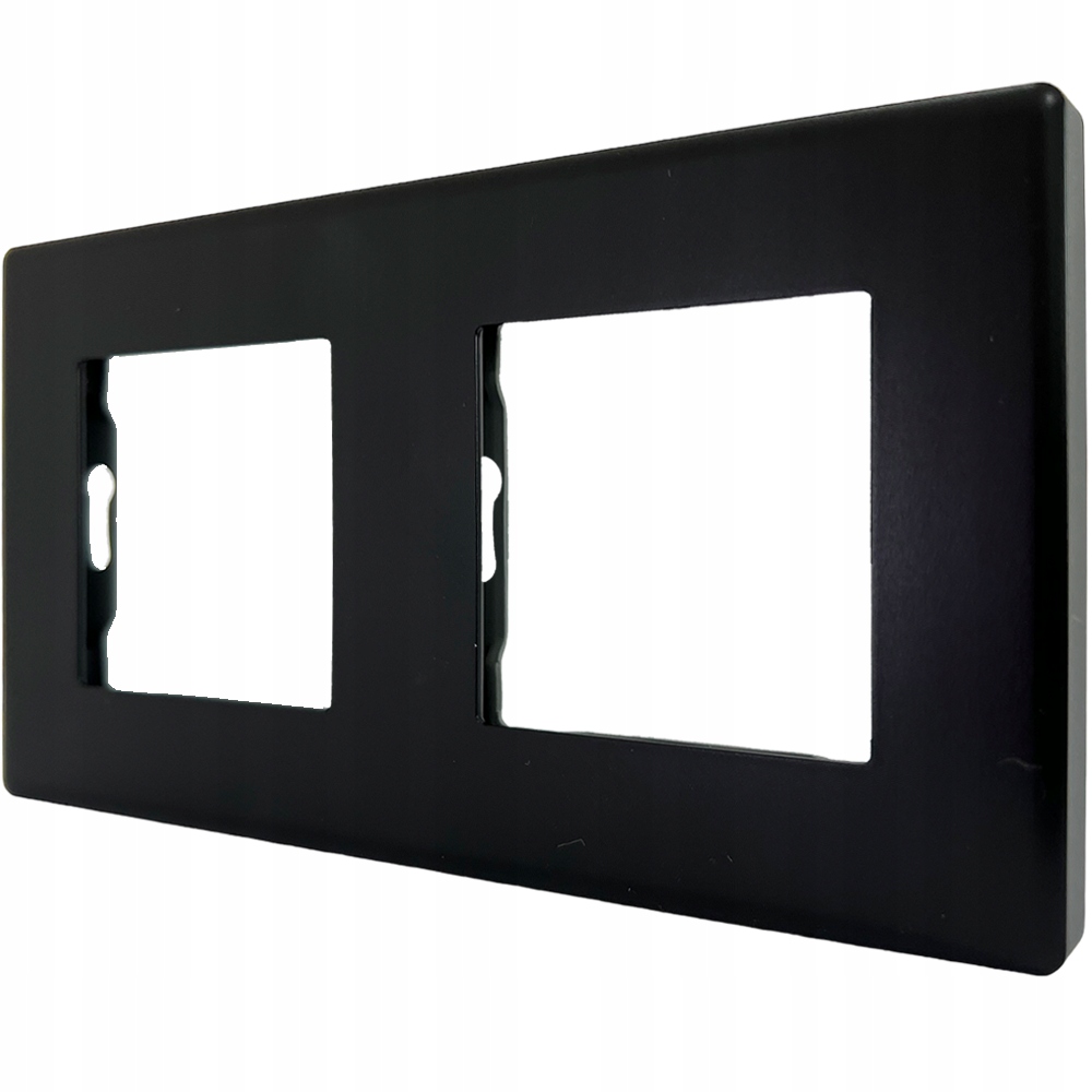 Ramka Podwójna Plastikowa Czarna do Modułów MIUUN