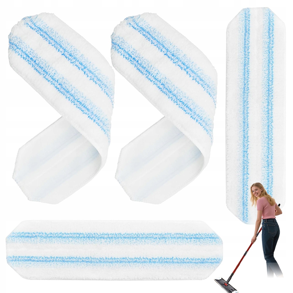 Levně Utěrky z mikrovlákna 4 kusy pro mop na dlaždice pro Vileda H2PrO a O-Cedar