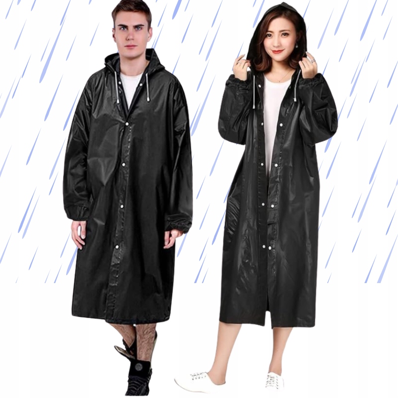 PŁASZCZ PRZECIWDESZCZOWY PELERYNA PONCZO UNIWERSALNY PONCHO Z KAPTUREM DUŻY EAN (GTIN) 5903684299485
