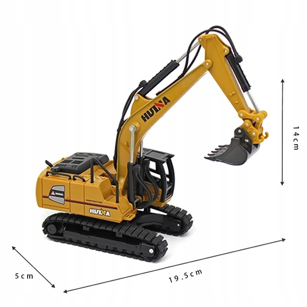 Metalowa Koparka Gąsienicowa Replika Die-Cast Model 1810 w Skali 1/60 Bohater / Bajka brak