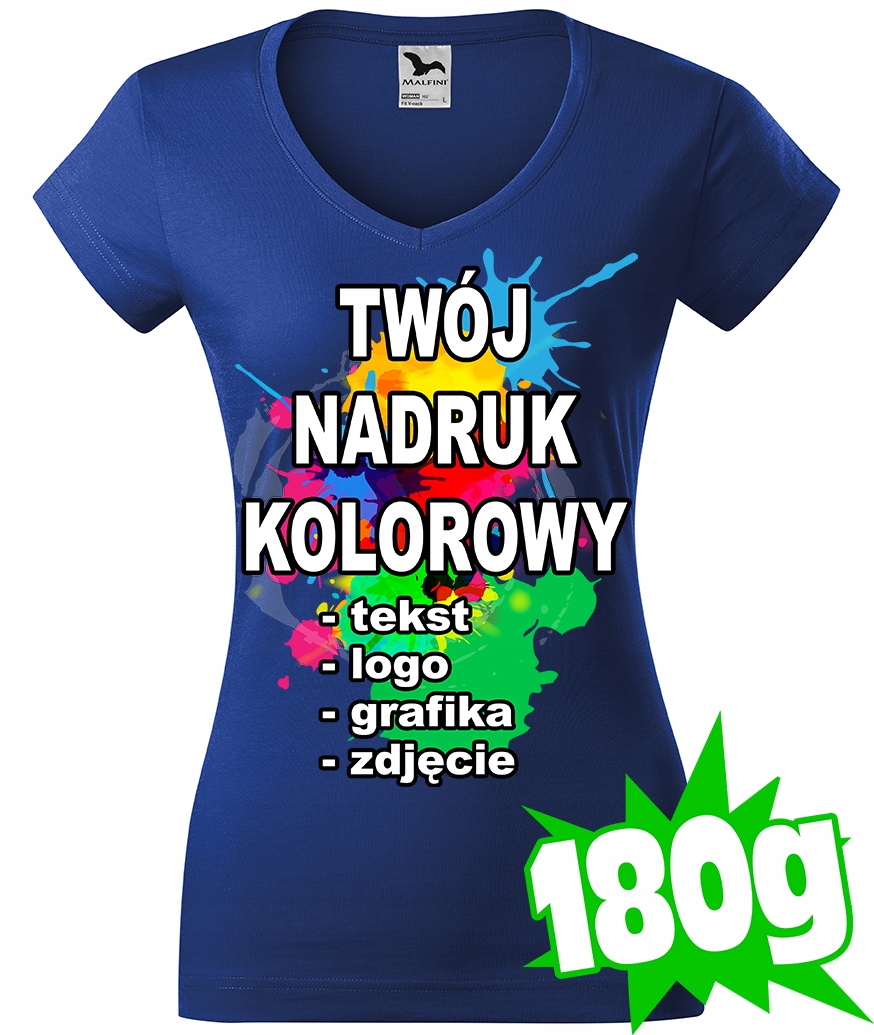 

Koszulka Z Własnym Nadrukiem damska L V-neck 05