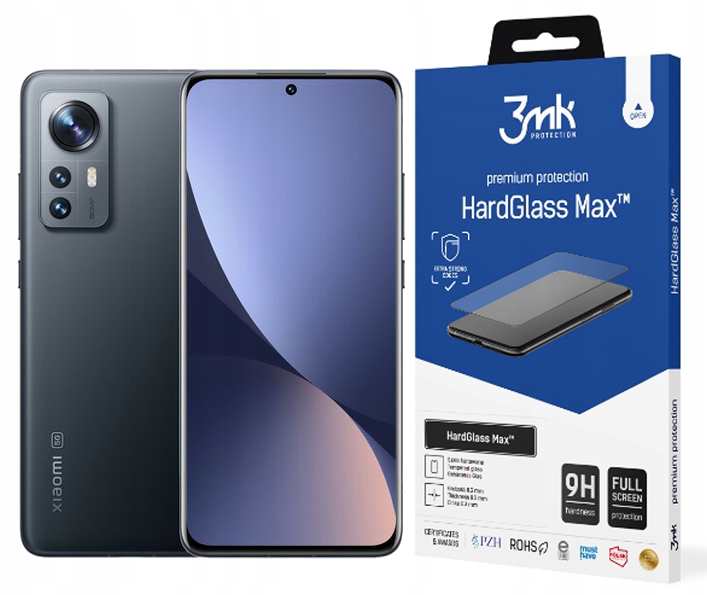 

3MK Hardglass Max do Xiaomi 12 5G Black FullScreen