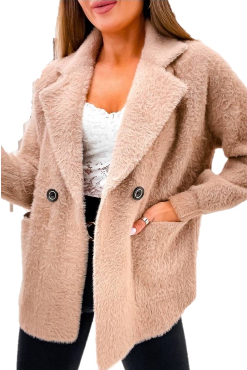 Krótka kurtka Alpaka z troczkami