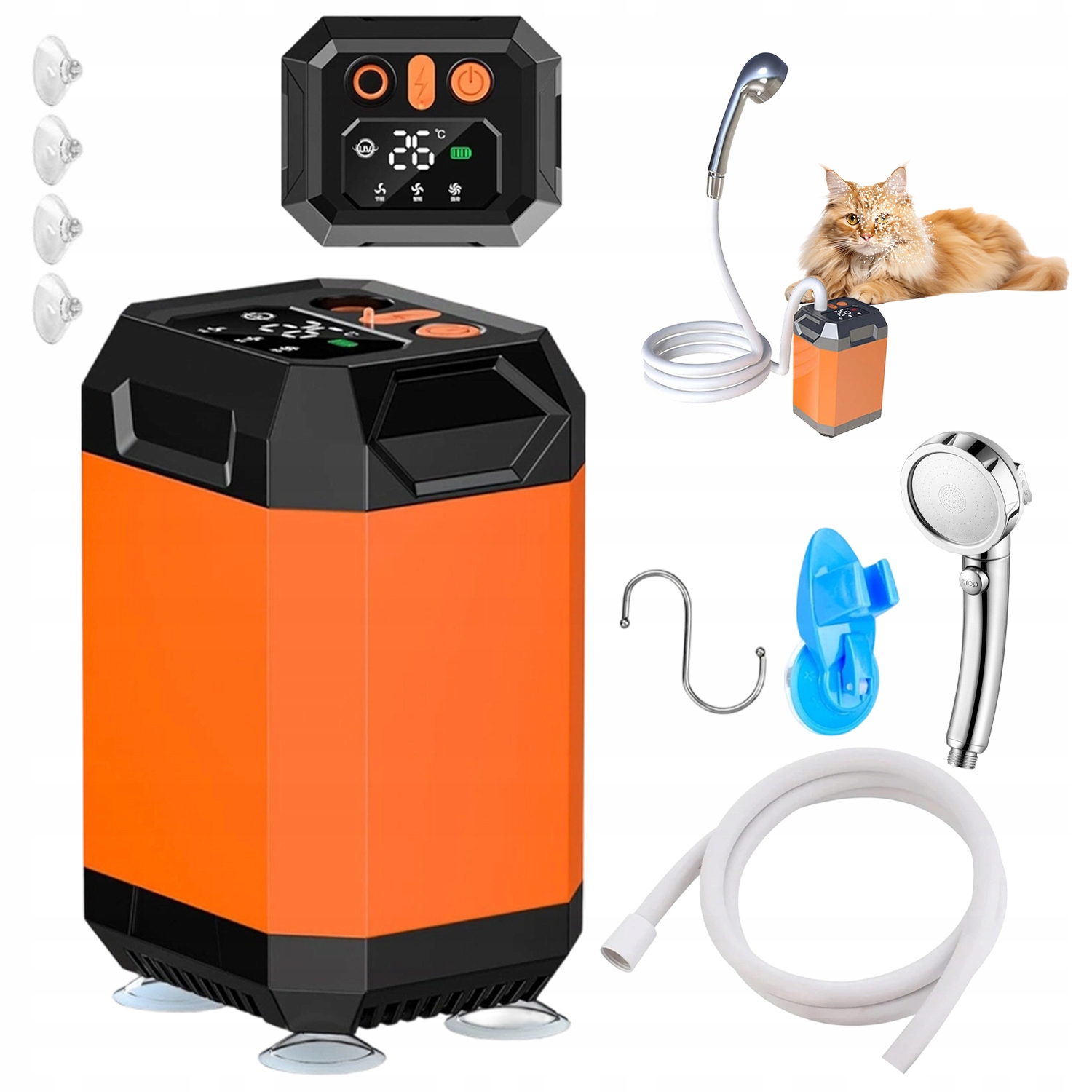 Přenosný Kempingový Sprchový Kout S Uv Dezinfekcí A Teplotním Displejem