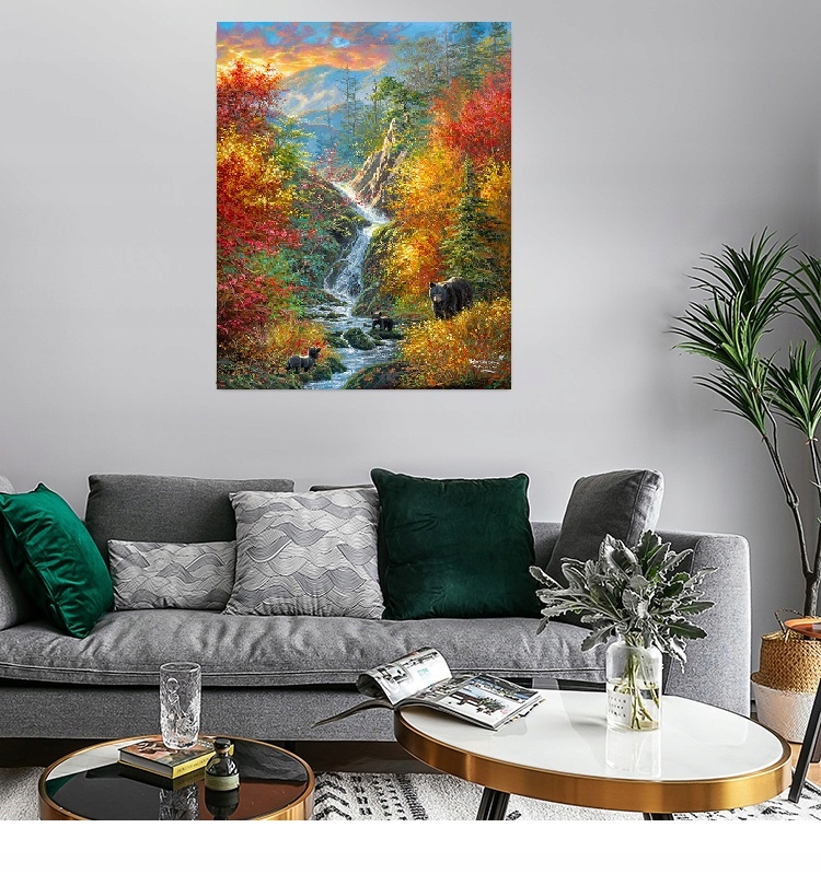 Obraz Malowanie Po Numerach - Górski Potok z RAMĄ 40x50 + BLEJTRAM Marka Piast