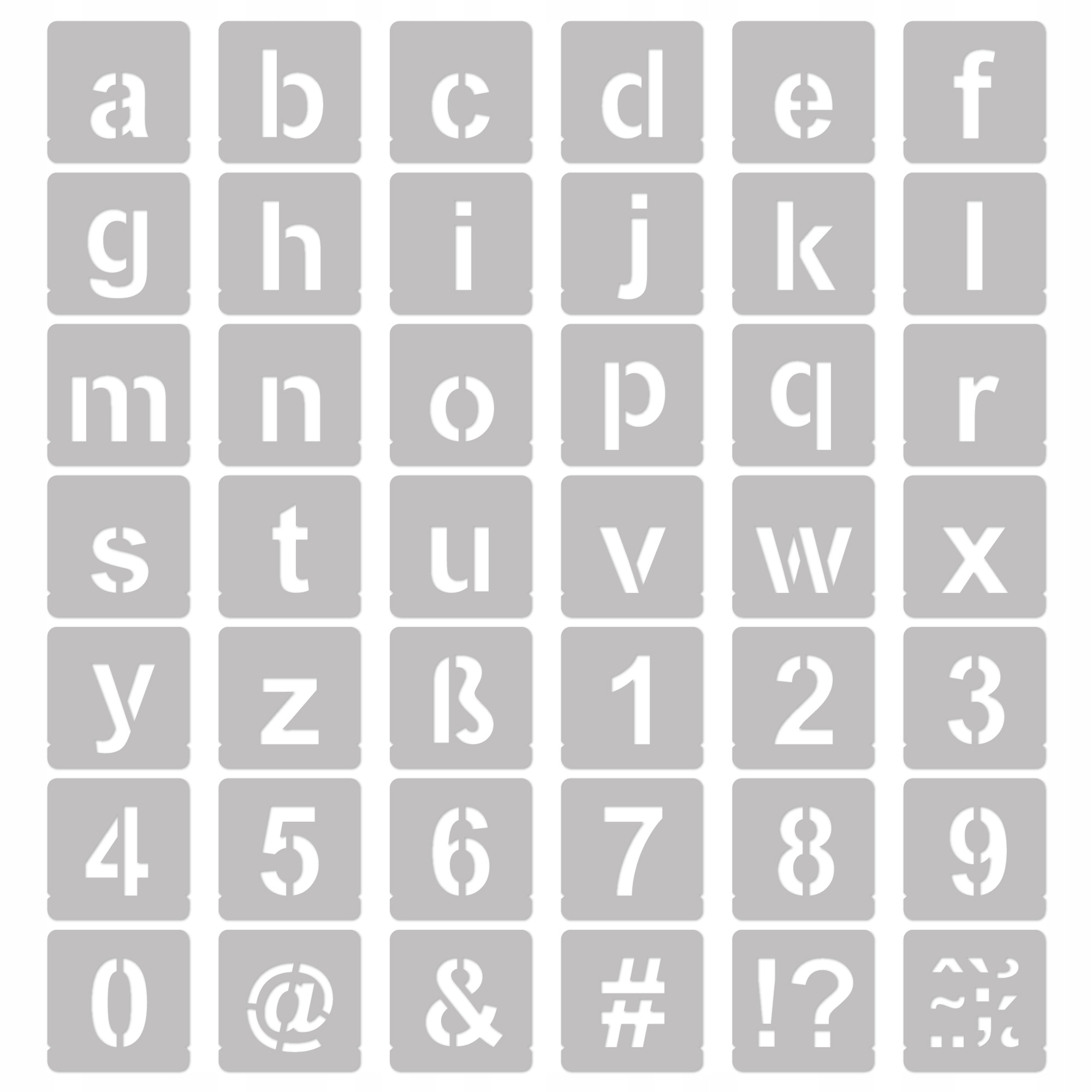 Szablon WIELORAZOWY // zestaw LITER I CYFR / 7 cm Kod producenta SZAFON005_7