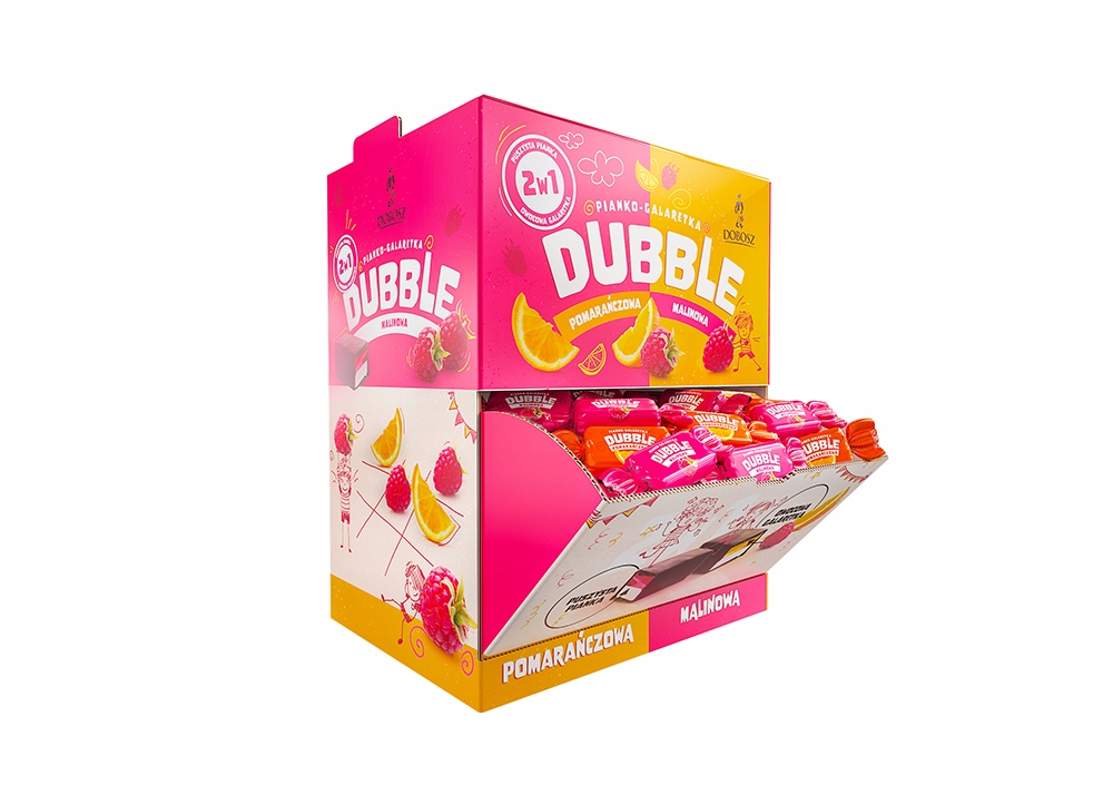 Levně Bonbóny Pianko Želé Dubble Oranžová-Malinová 3kg Dobosz